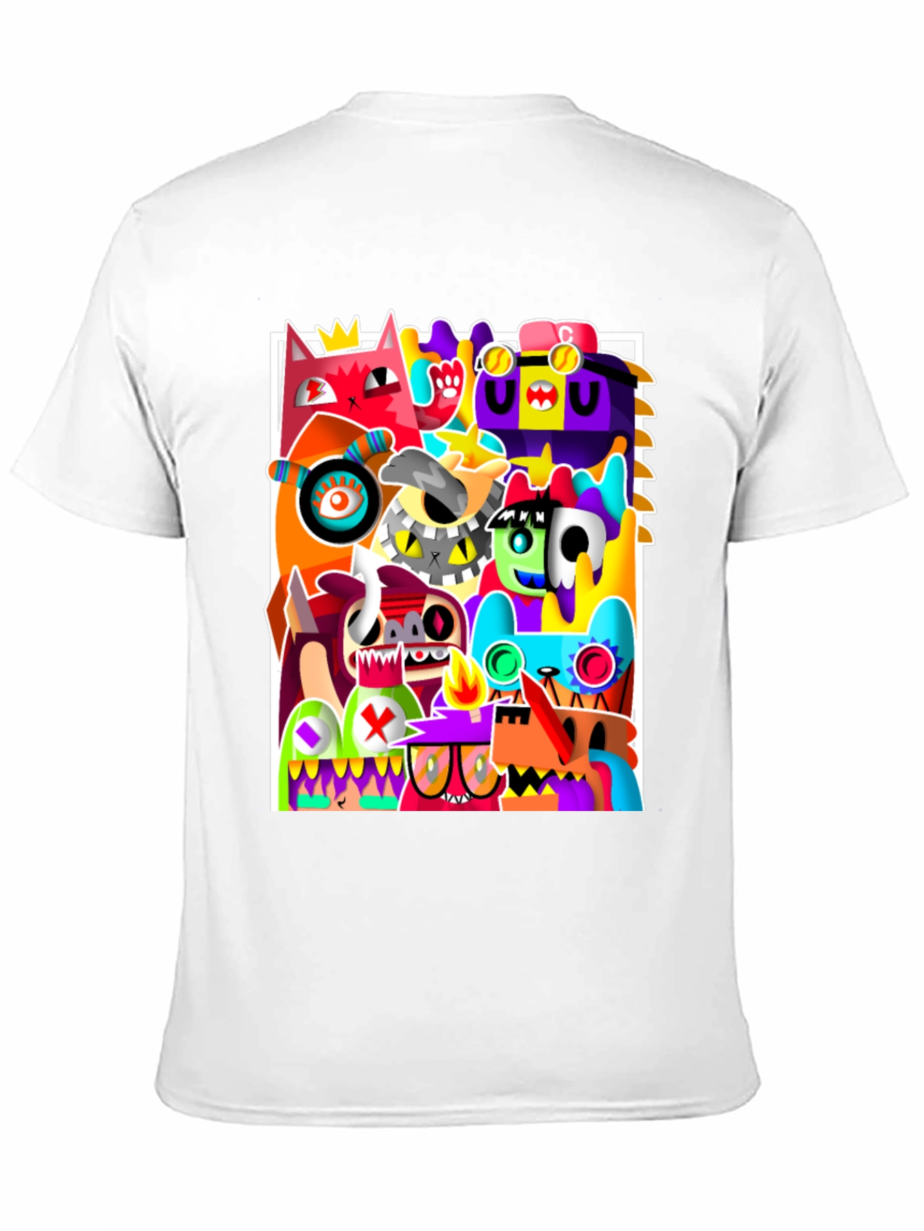 Abstract Art Graphic Print Black T-Shirt