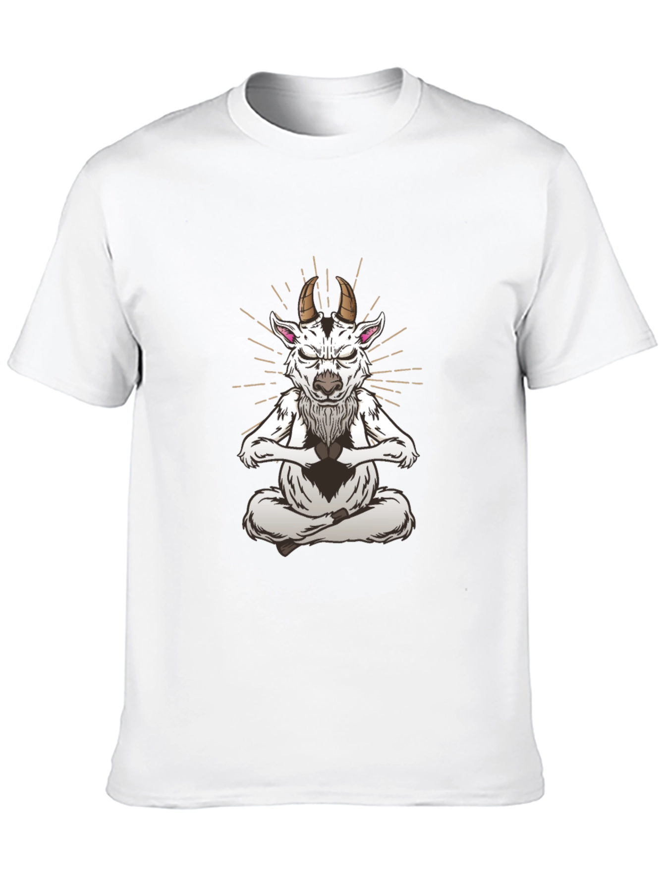 Zen Goat T-Shirt - Meditating Animal Design