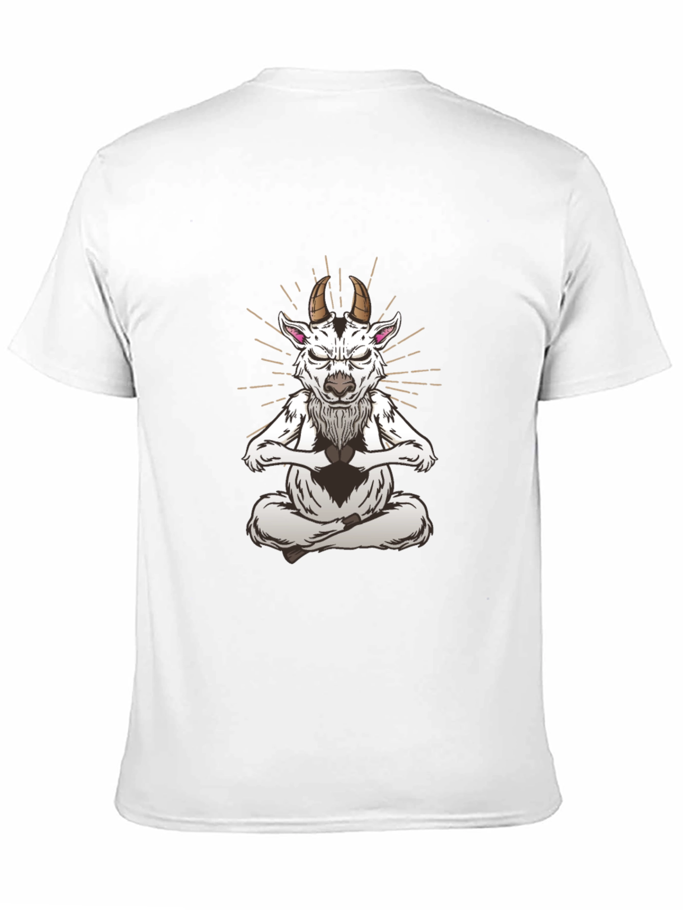 Zen Goat T-Shirt - Meditating Animal Design