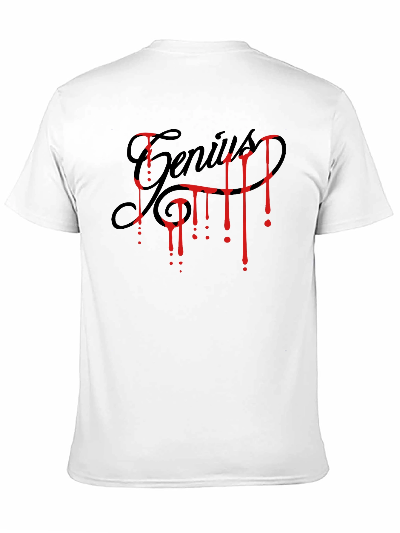 Genius Blood Drip Graphic T-Shirt - Black