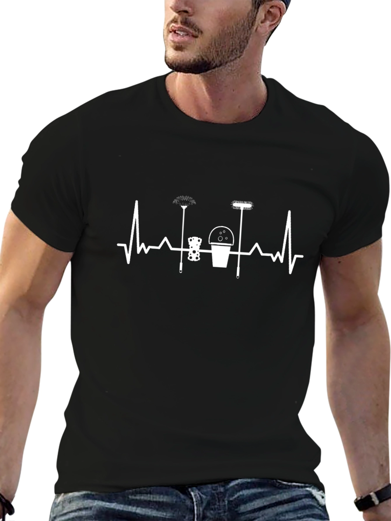 Cleaning Life T-Shirt | Heartbeat Design