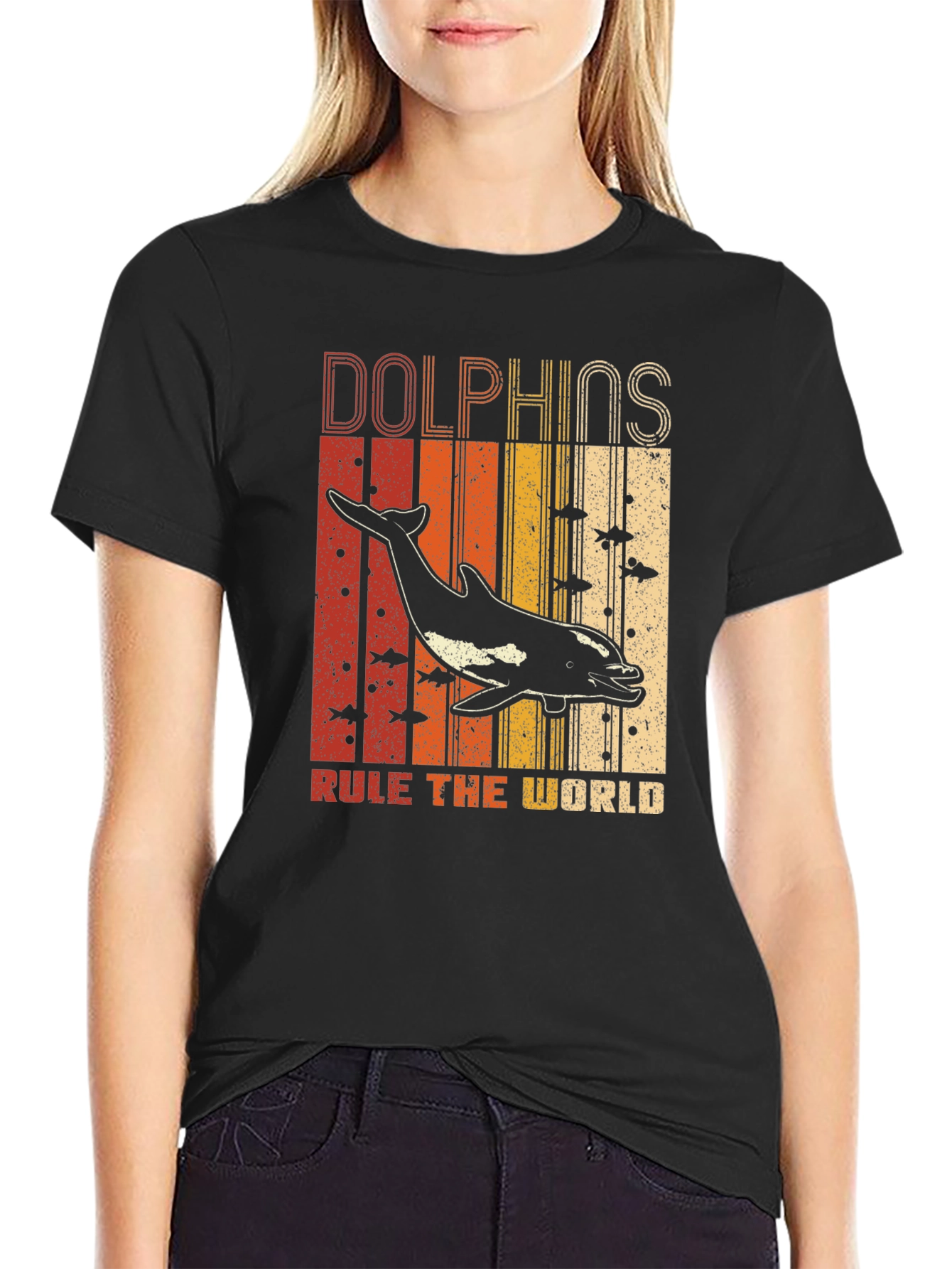 Dolphins Rule The World Graphic T-Shirt