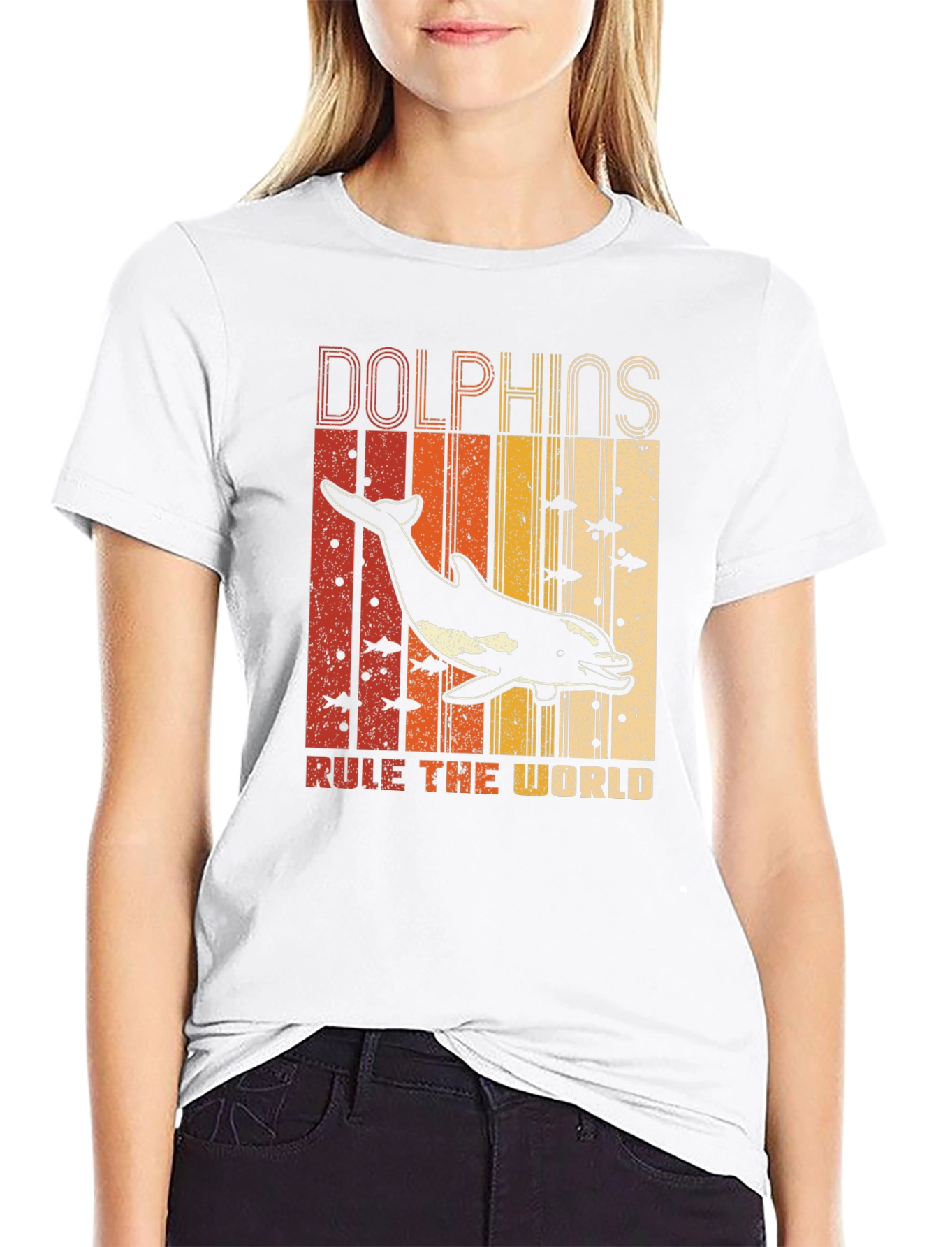 Dolphins Rule The World Graphic T-Shirt