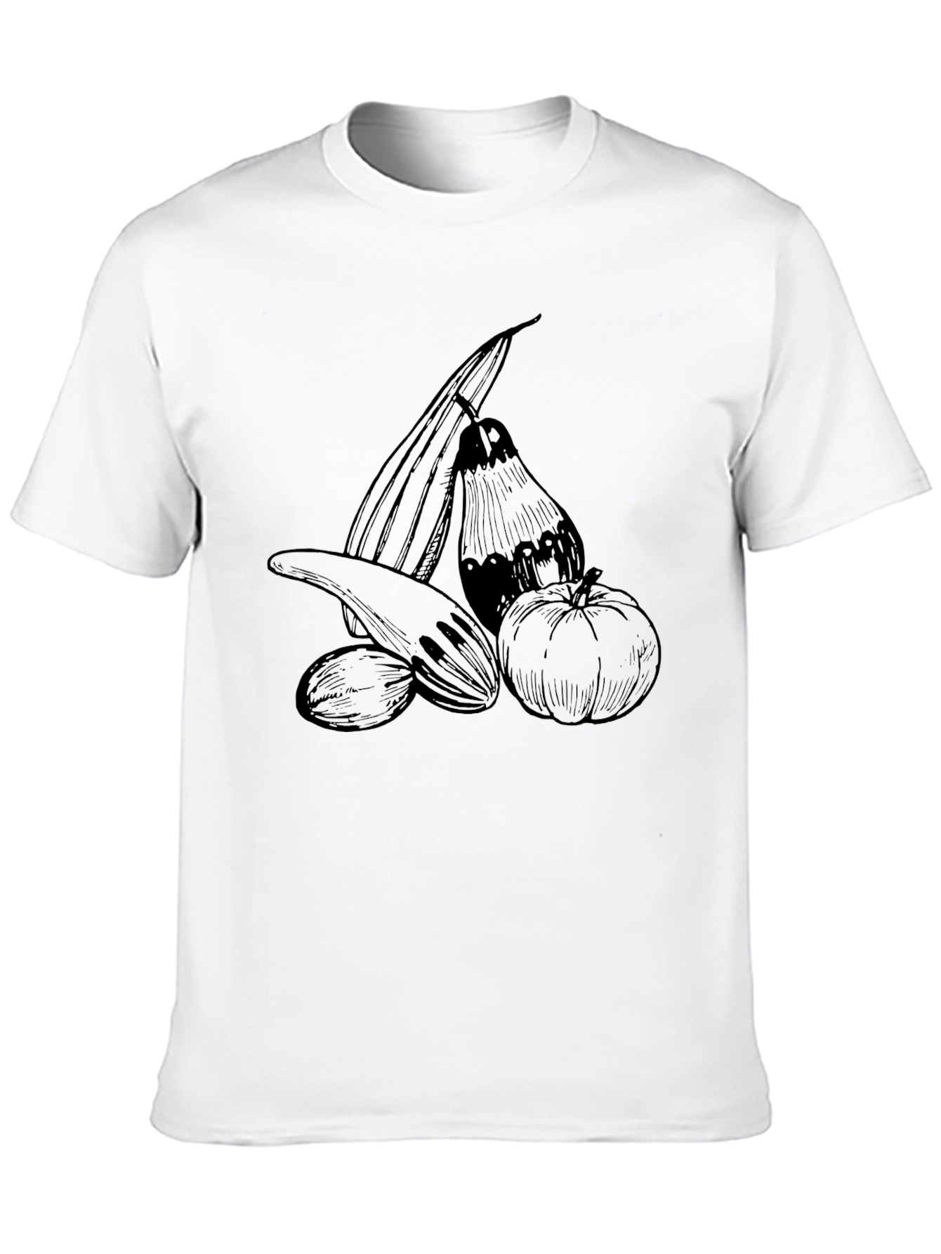 Harvest Vegetables Graphic T-Shirt Black