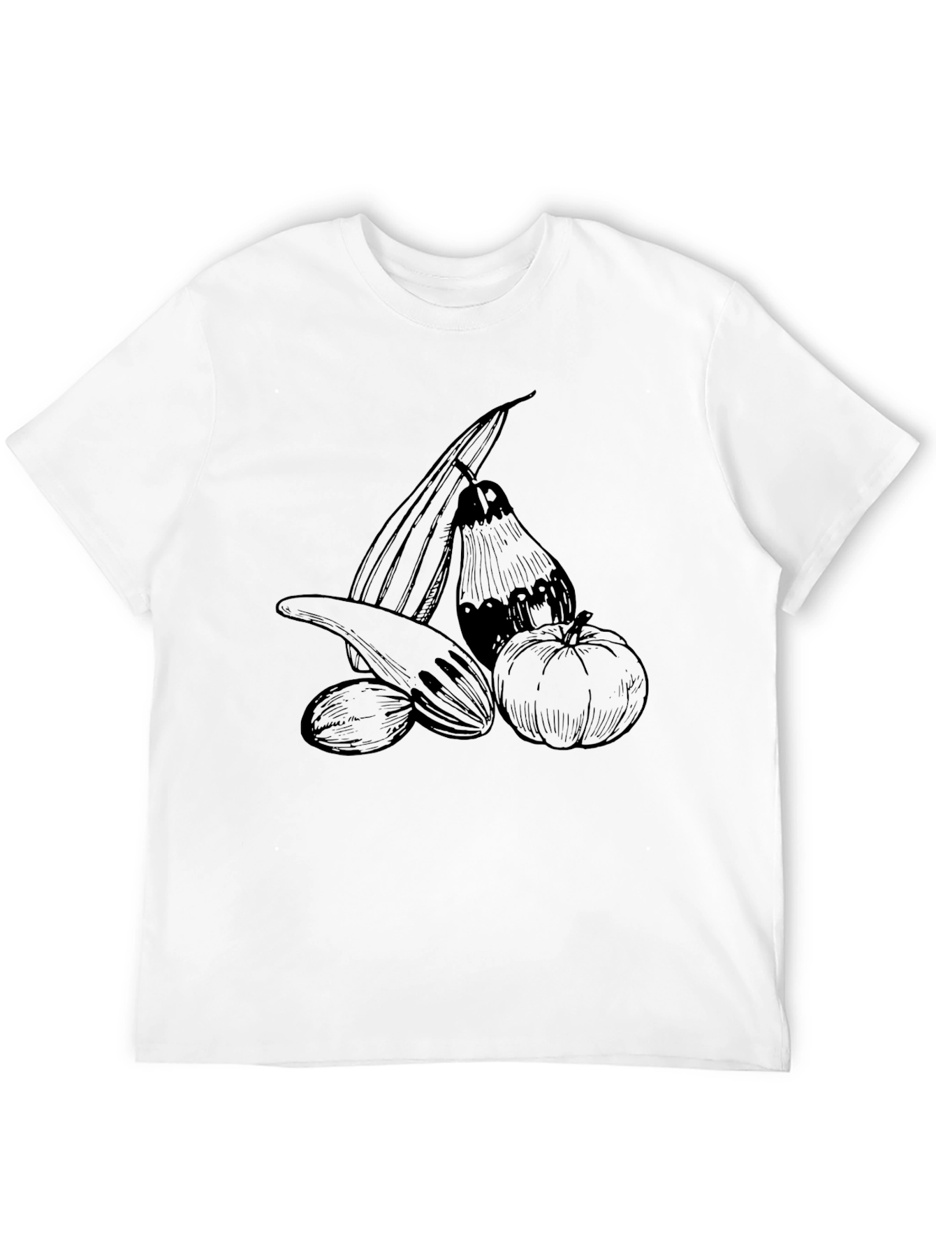 Harvest Vegetables Graphic T-Shirt Black