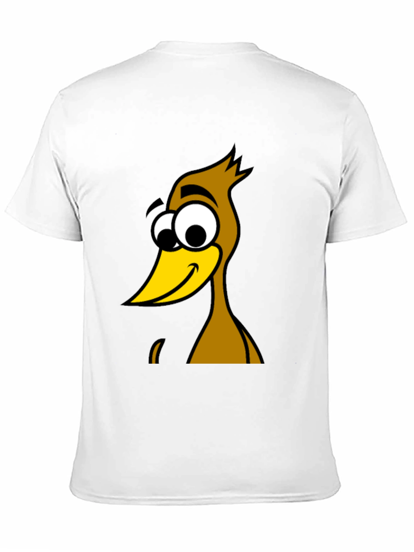 Funny Cartoon Bird Graphic Black T-Shirt