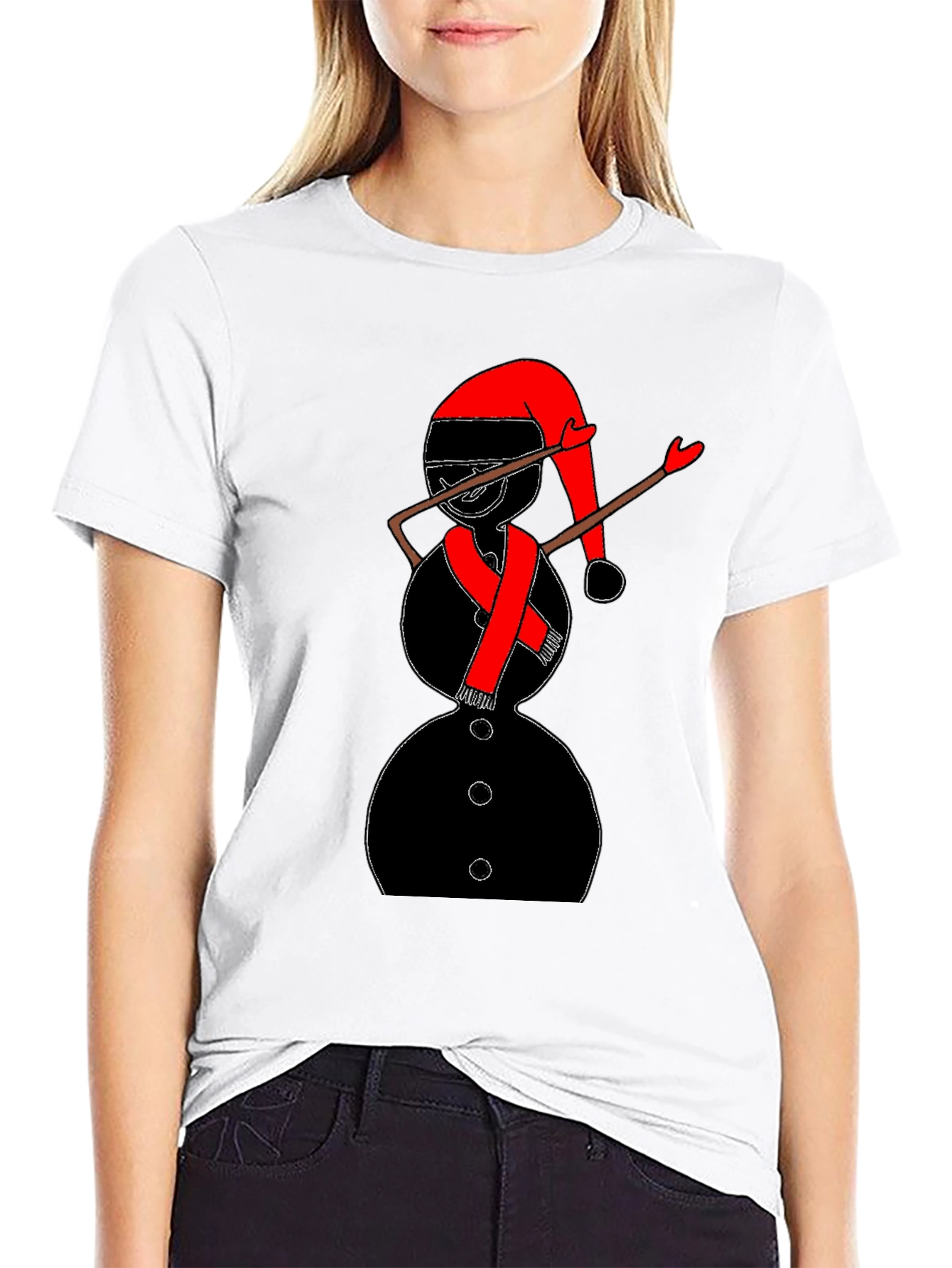 Dabbing Snowman Graphic Tee