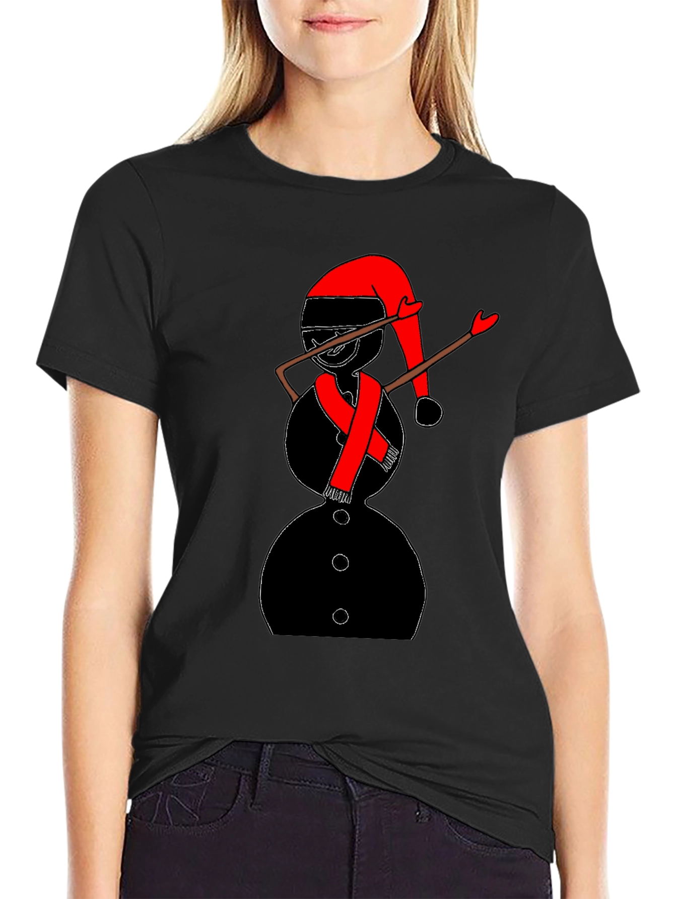 Dabbing Snowman Graphic Tee