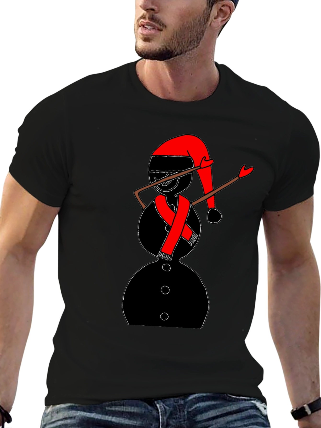 Dabbing Snowman Graphic Tee