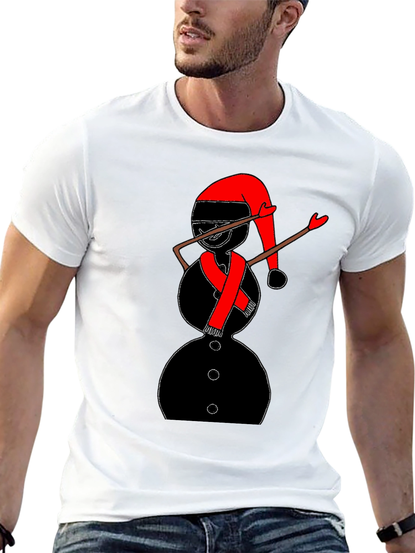 Dabbing Snowman Graphic Tee