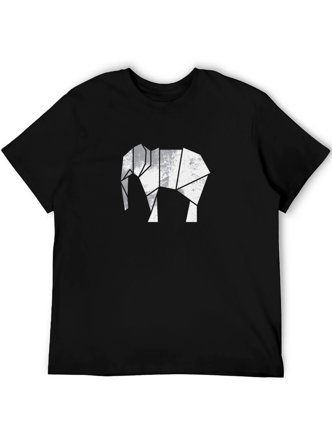 Geometric Elephant Graphic Tee - Modern Style