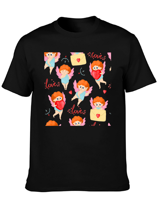 Cupids Valentine Black T-Shirt