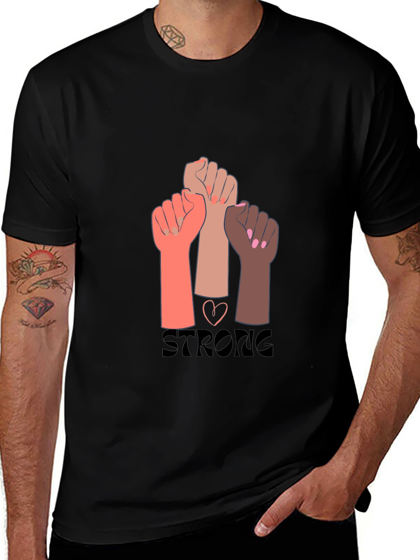 Strong Women Fist Graphic Tee