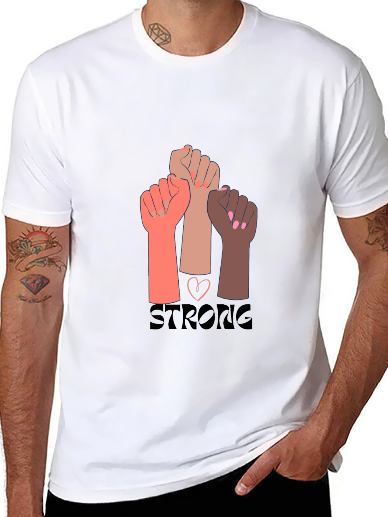Strong Women Fist Graphic Tee