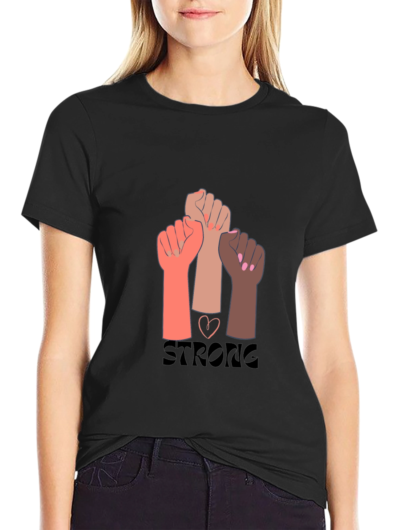 Strong Women Fist Graphic Tee