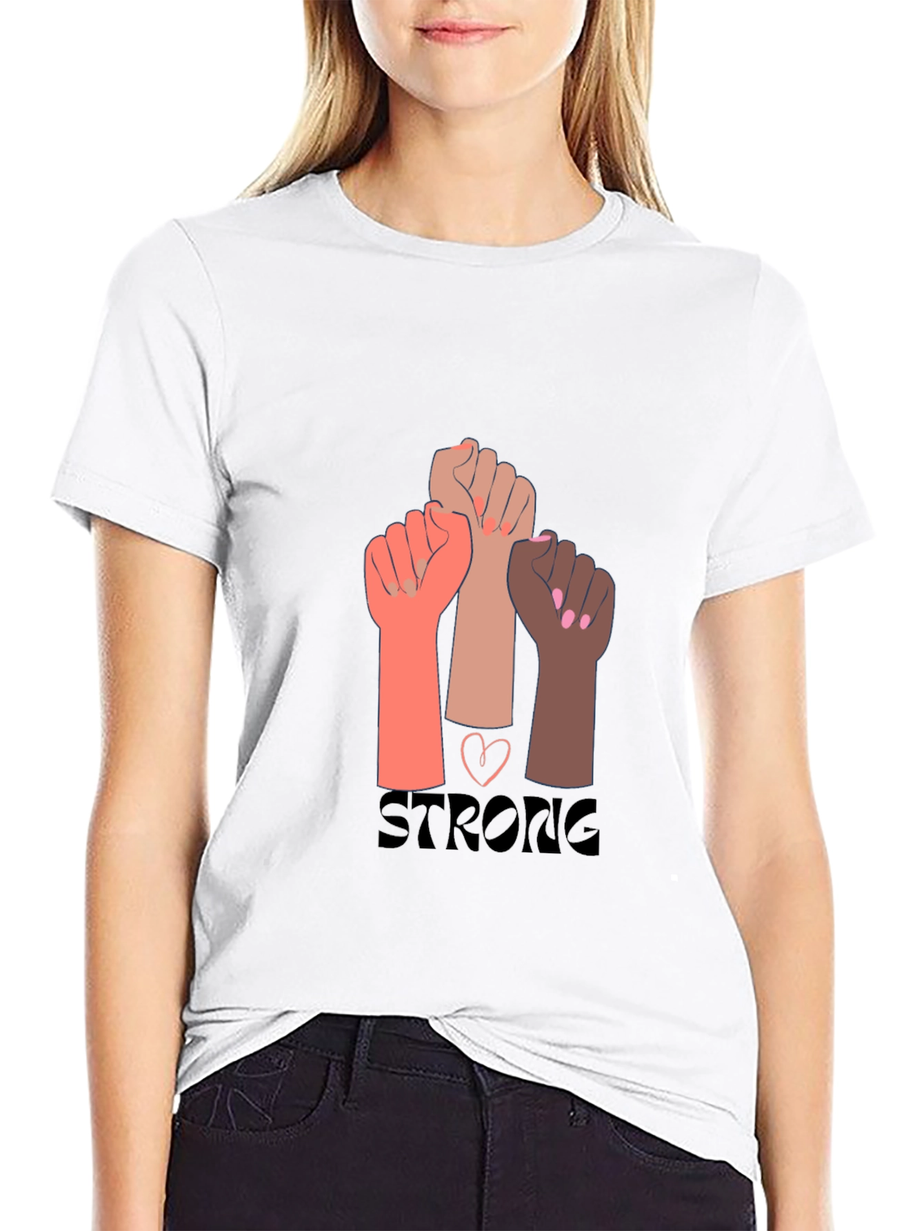 Strong Women Fist Graphic Tee