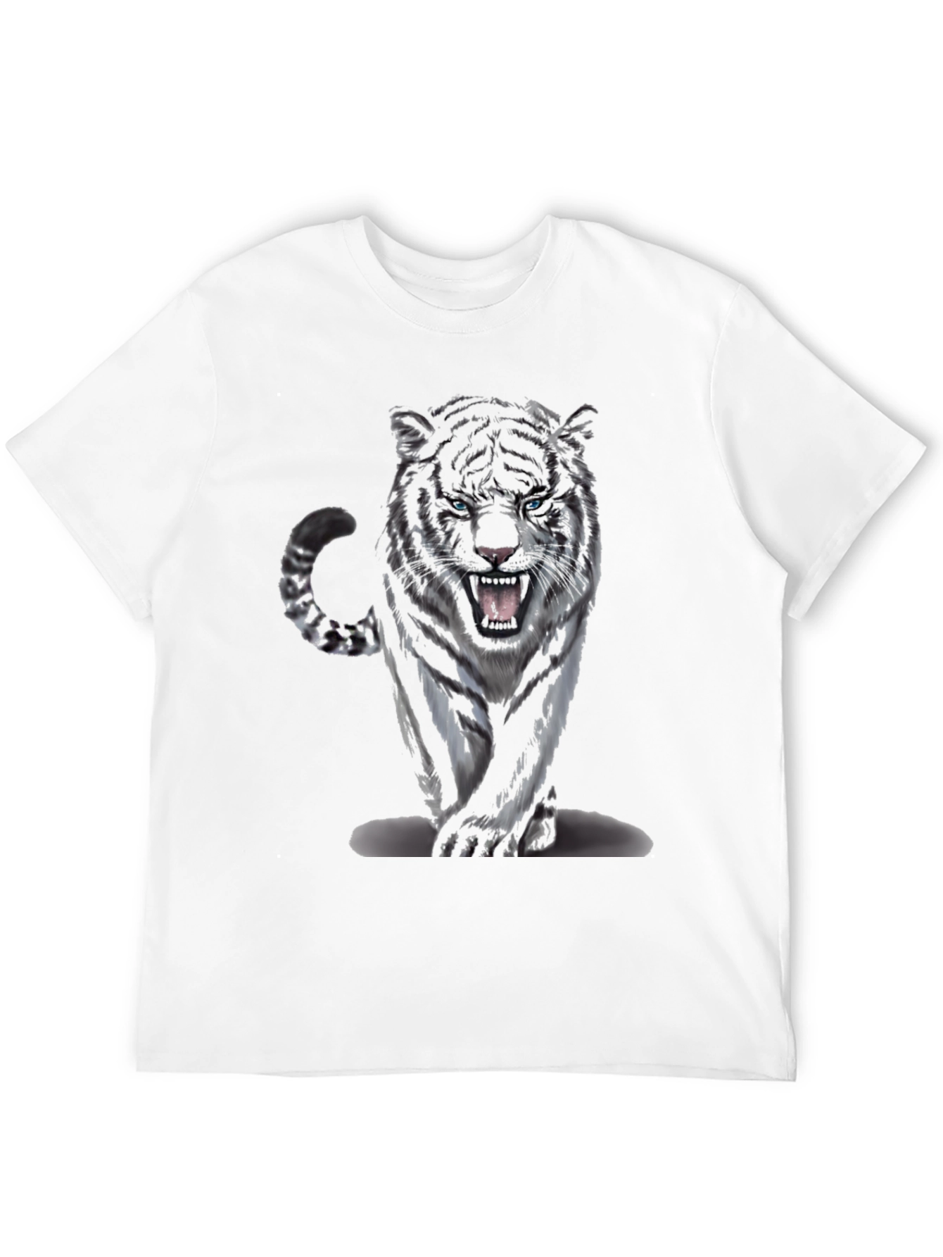 Tiger Graphic Print Black T-Shirt