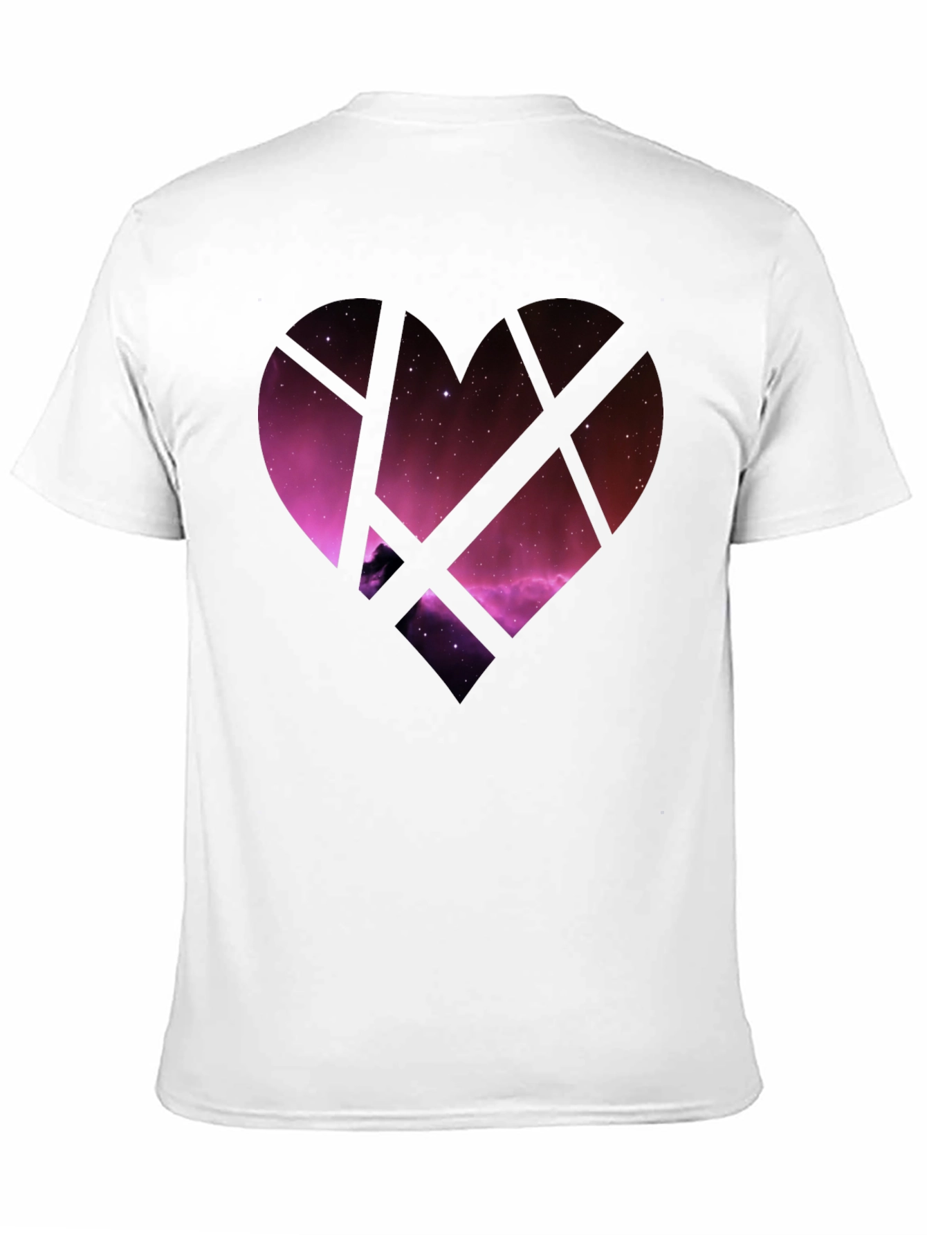 Galaxy Heart Graphic Tee - Black Cotton Blend