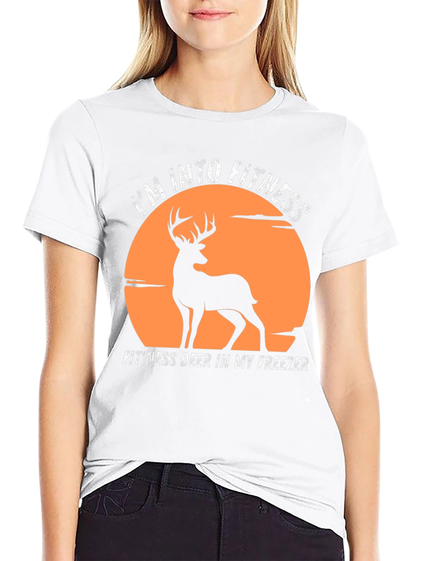 Fitness Deer Graphic Tee - Im Into Fitness