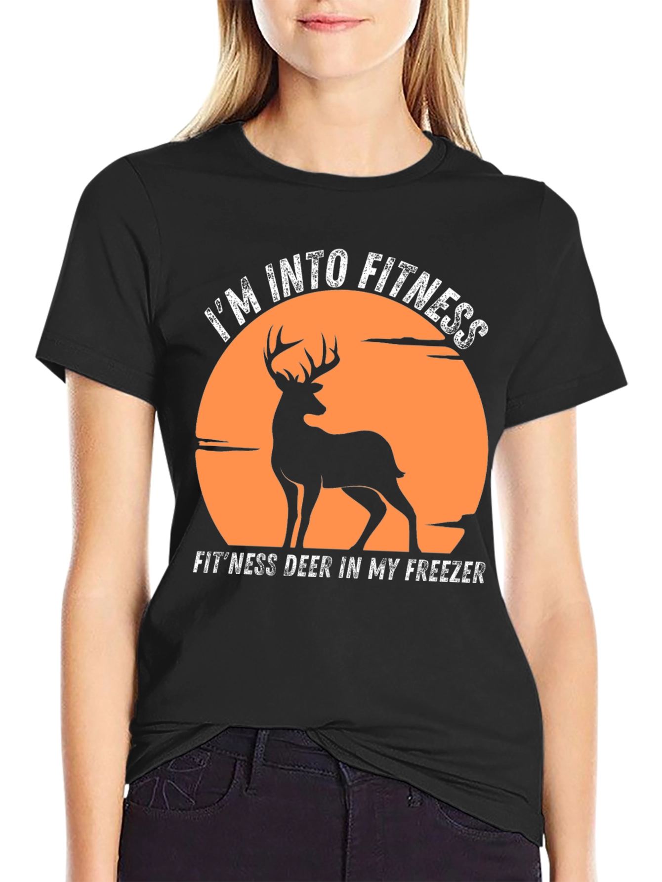 Fitness Deer Graphic Tee - Im Into Fitness