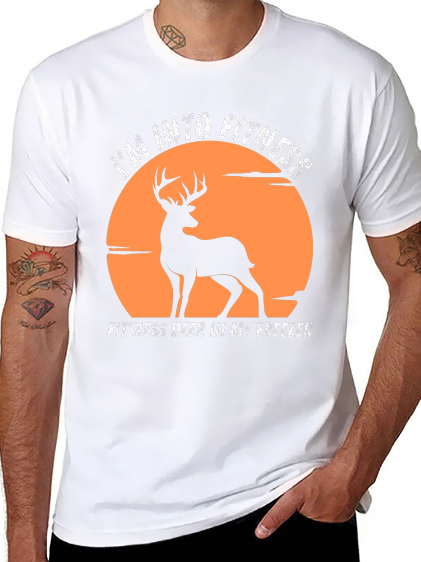 Fitness Deer Graphic Tee - Im Into Fitness