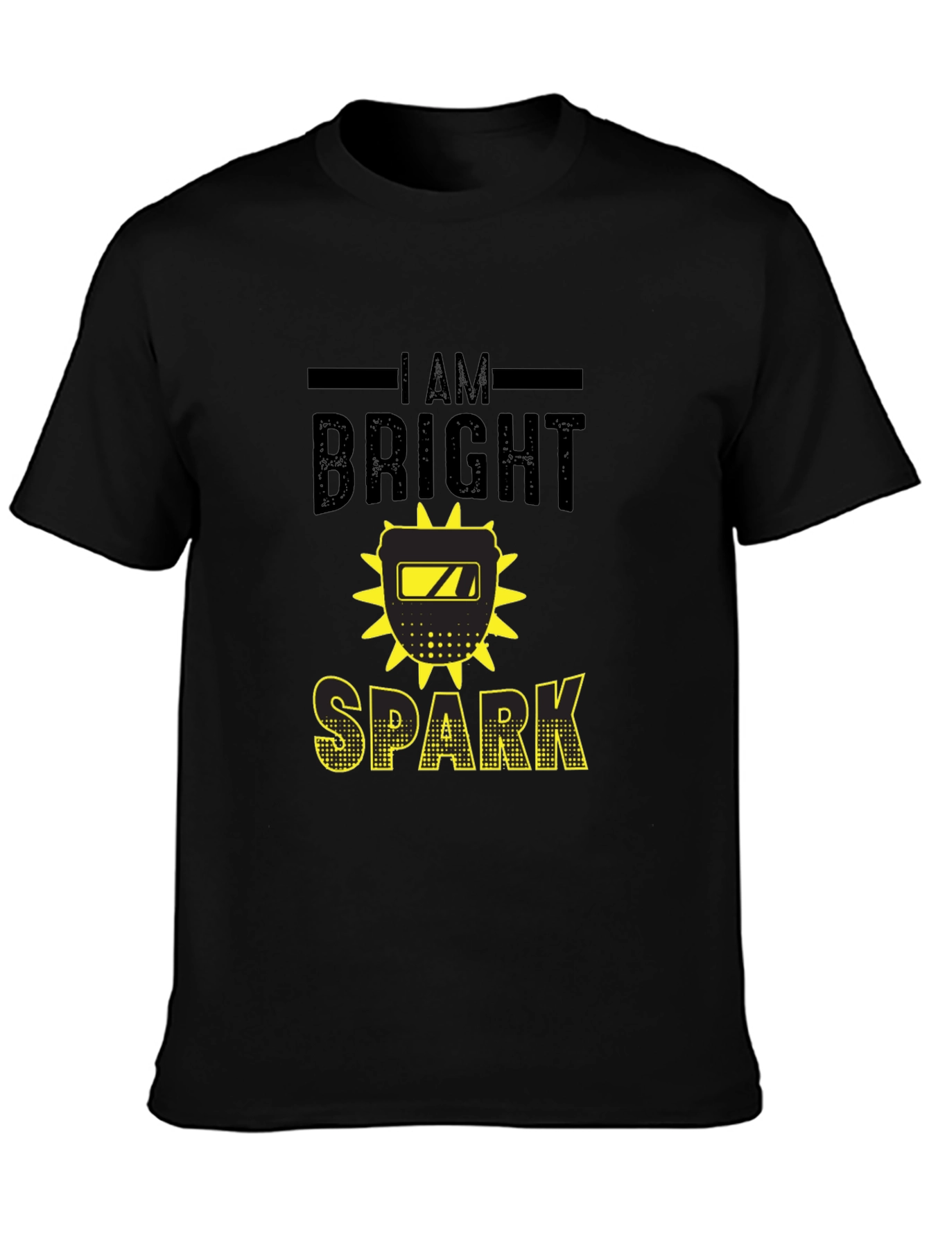 Bright Spark Welder T-Shirt - Black Cotton Tee