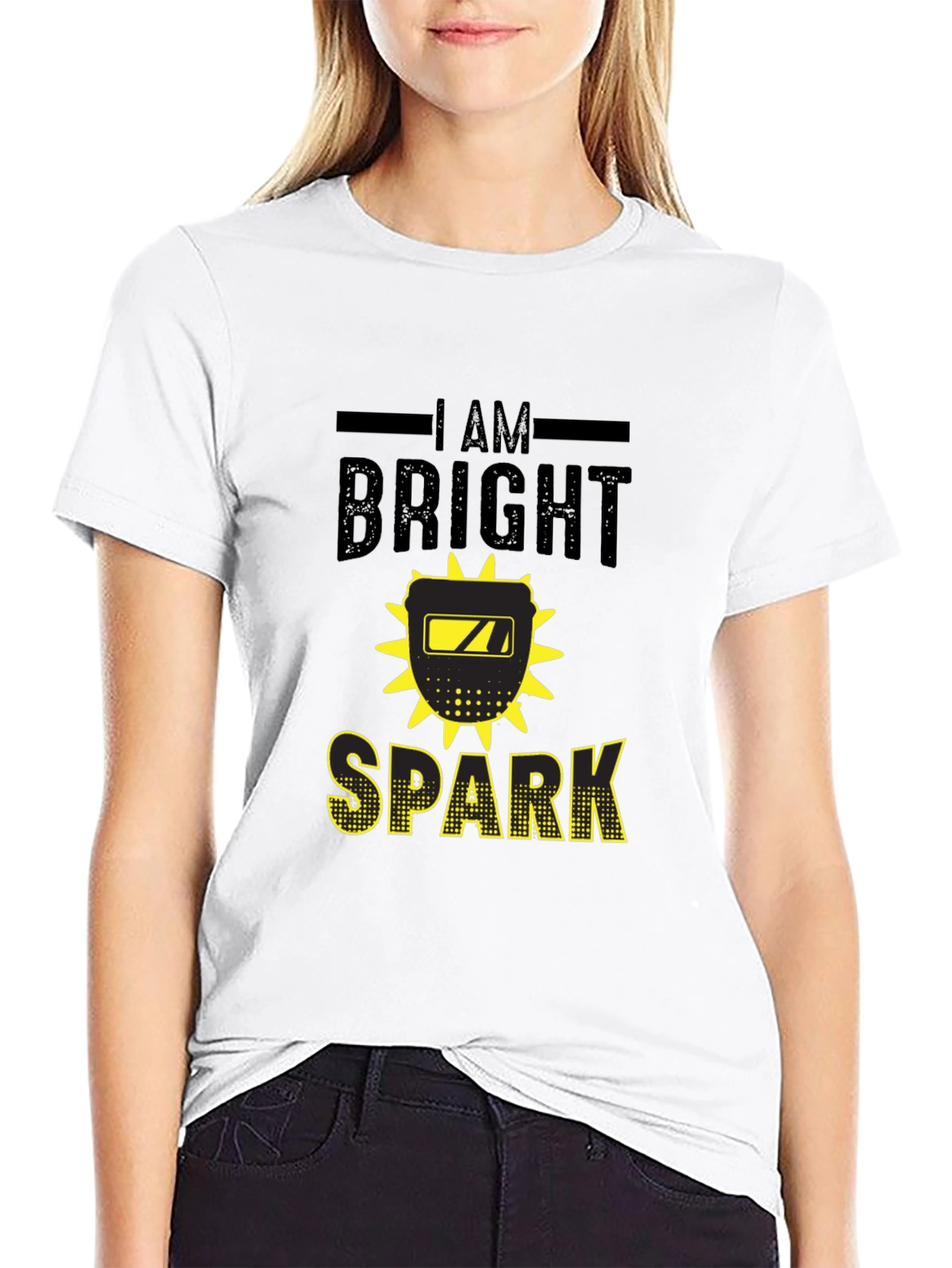 Bright Spark Welder T-Shirt - Black Cotton Tee