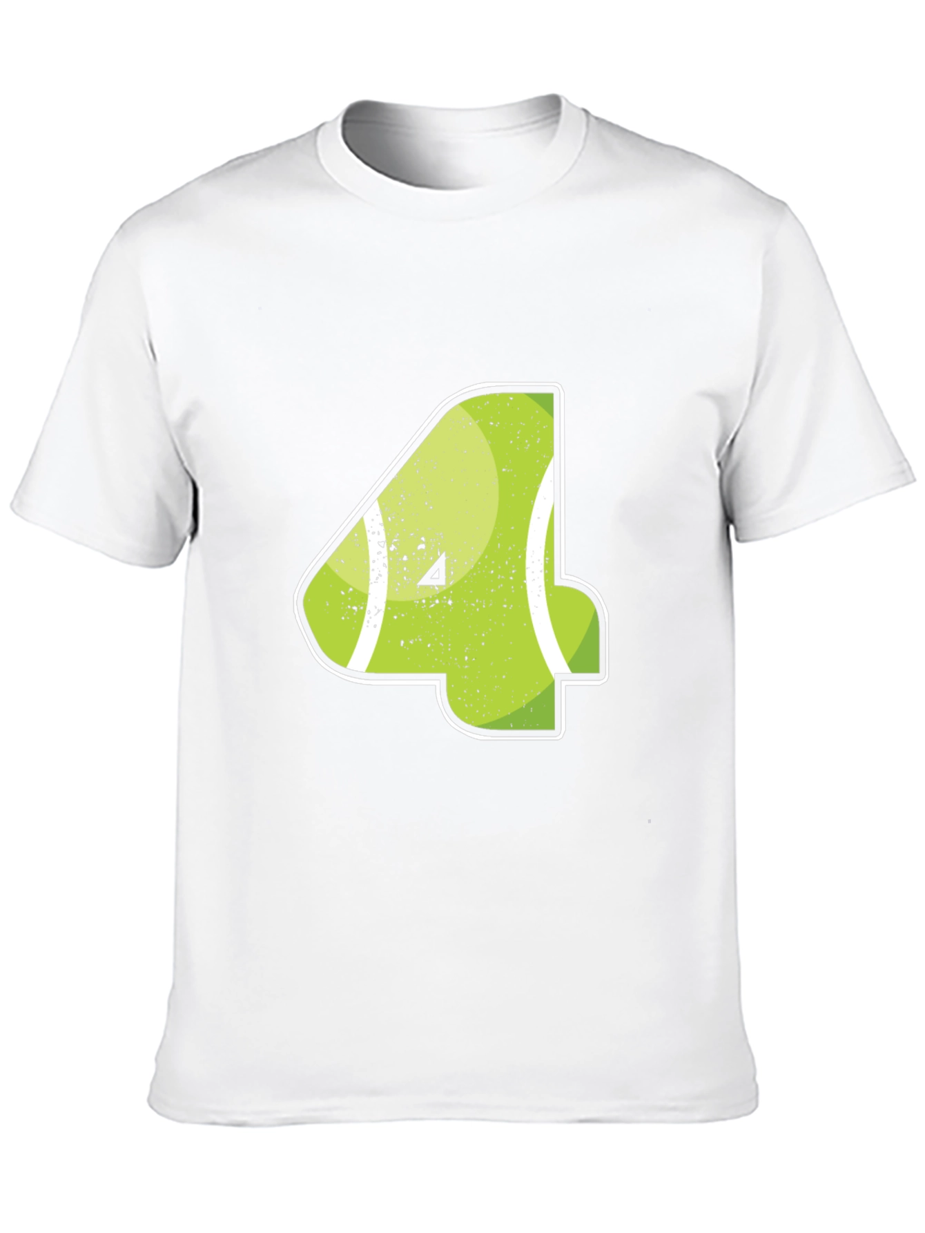 Tennis Number 4 Black T-Shirt