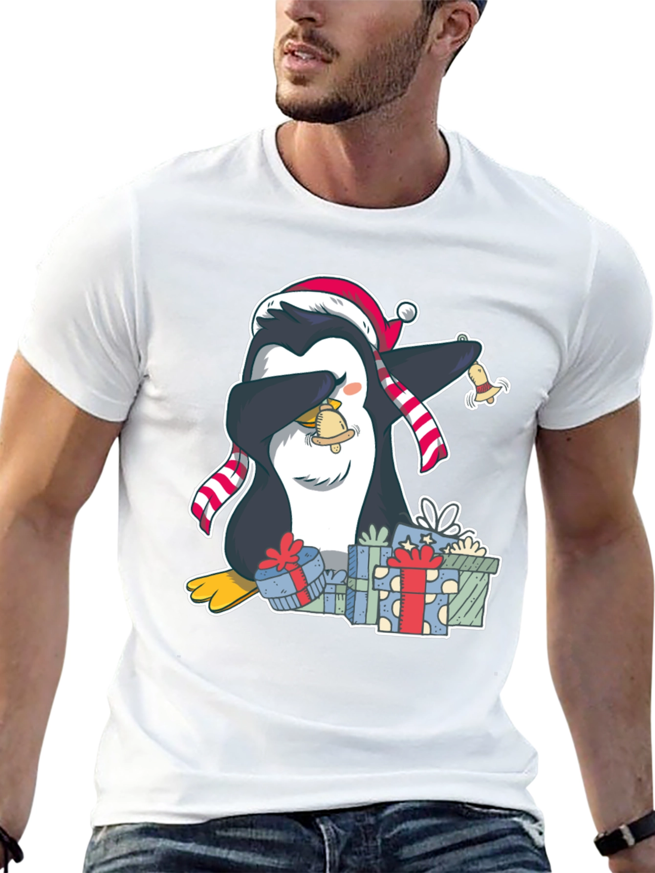 Christmas Penguin Dabbing T-Shirt