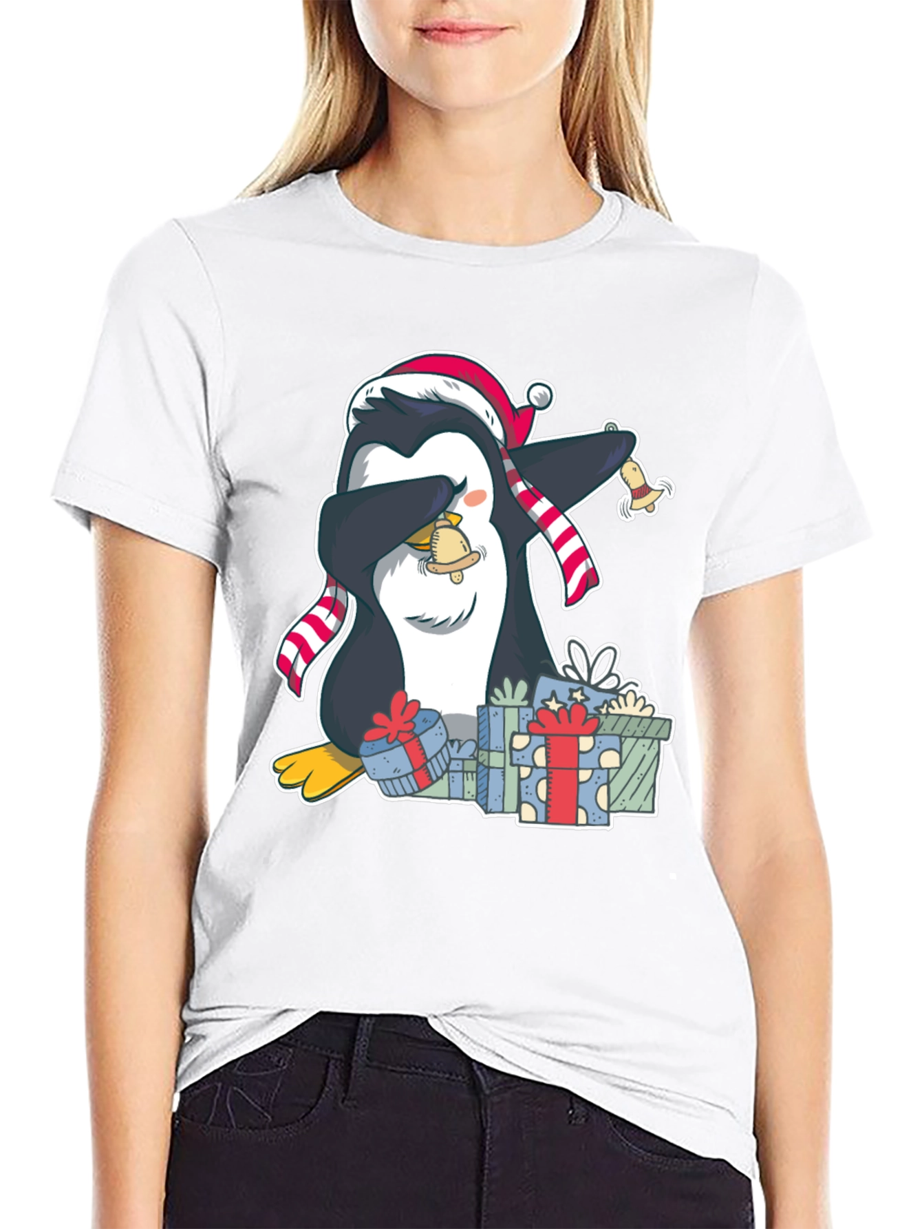 Christmas Penguin Dabbing T-Shirt