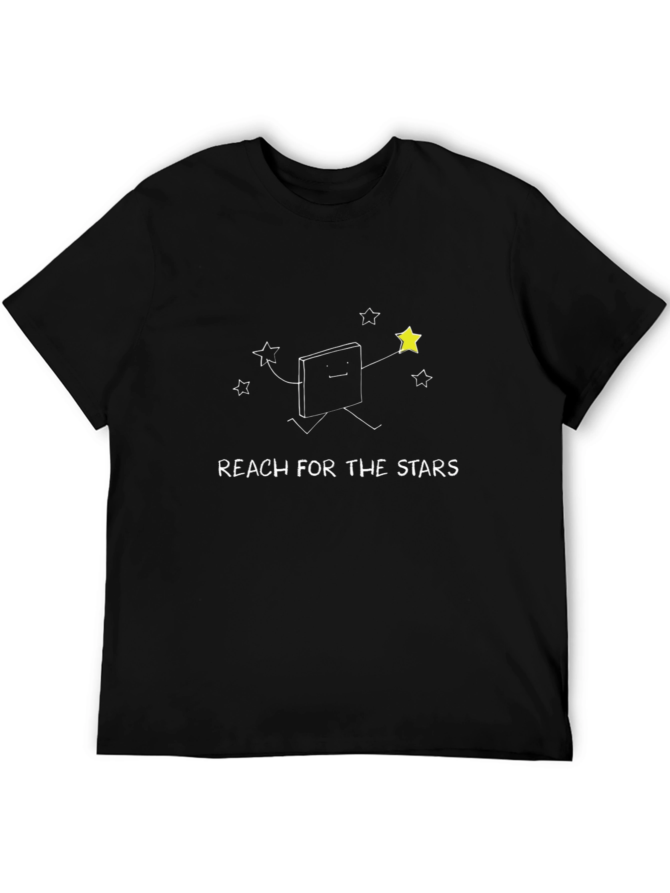 Reach For The Stars Black Graphic T-Shirt