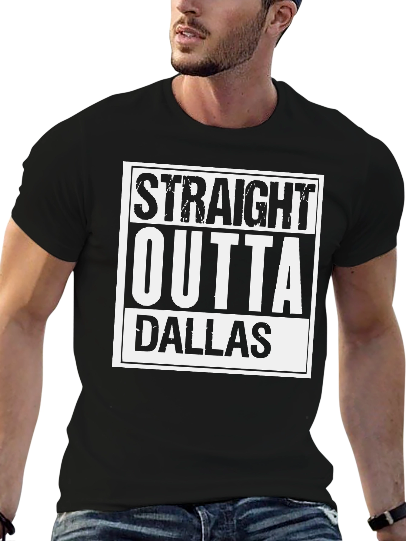 Straight Outta Dallas Graphic T-Shirt - Black