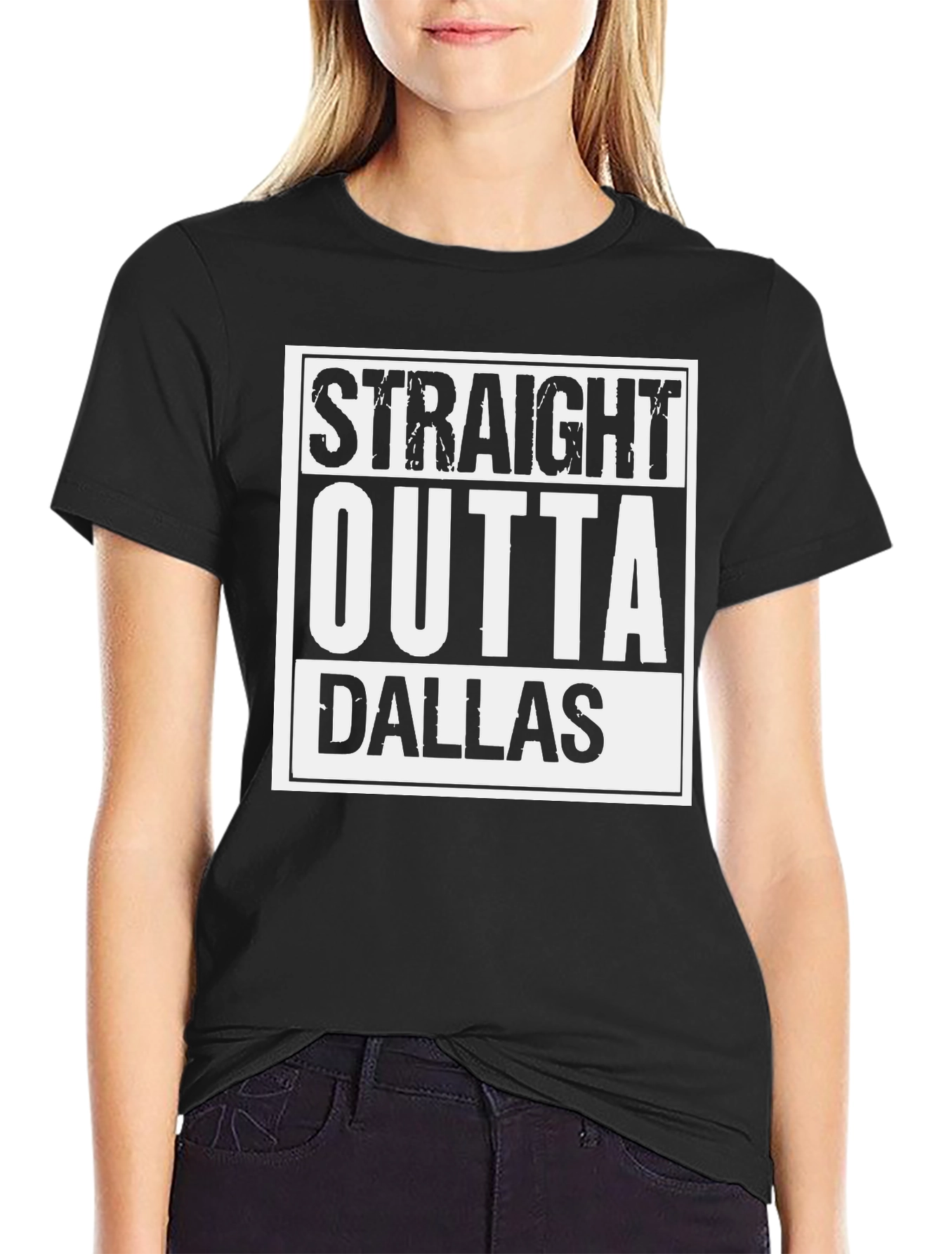 Straight Outta Dallas Graphic T-Shirt - Black
