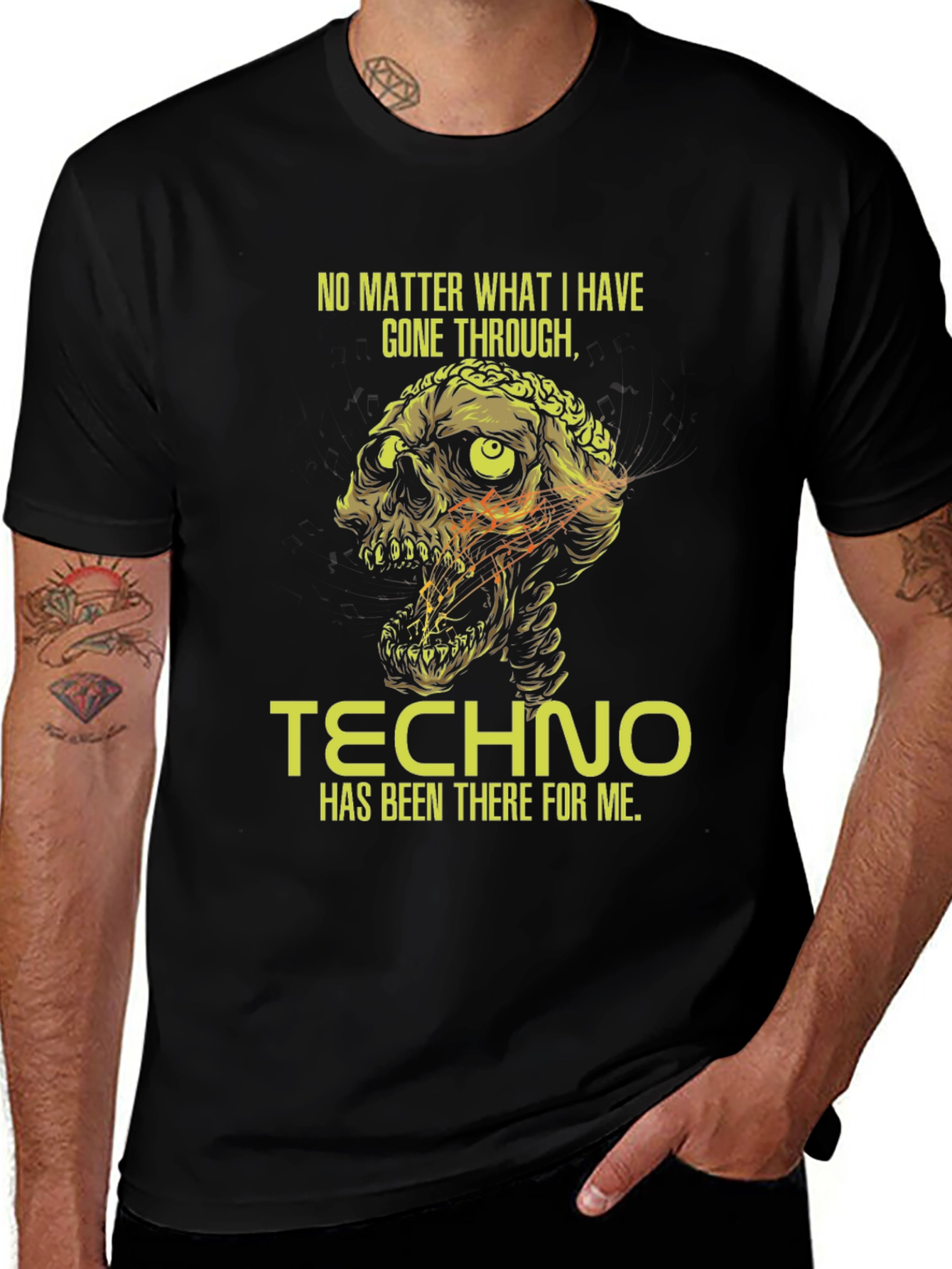 Techno Skull Graphic T-Shirt