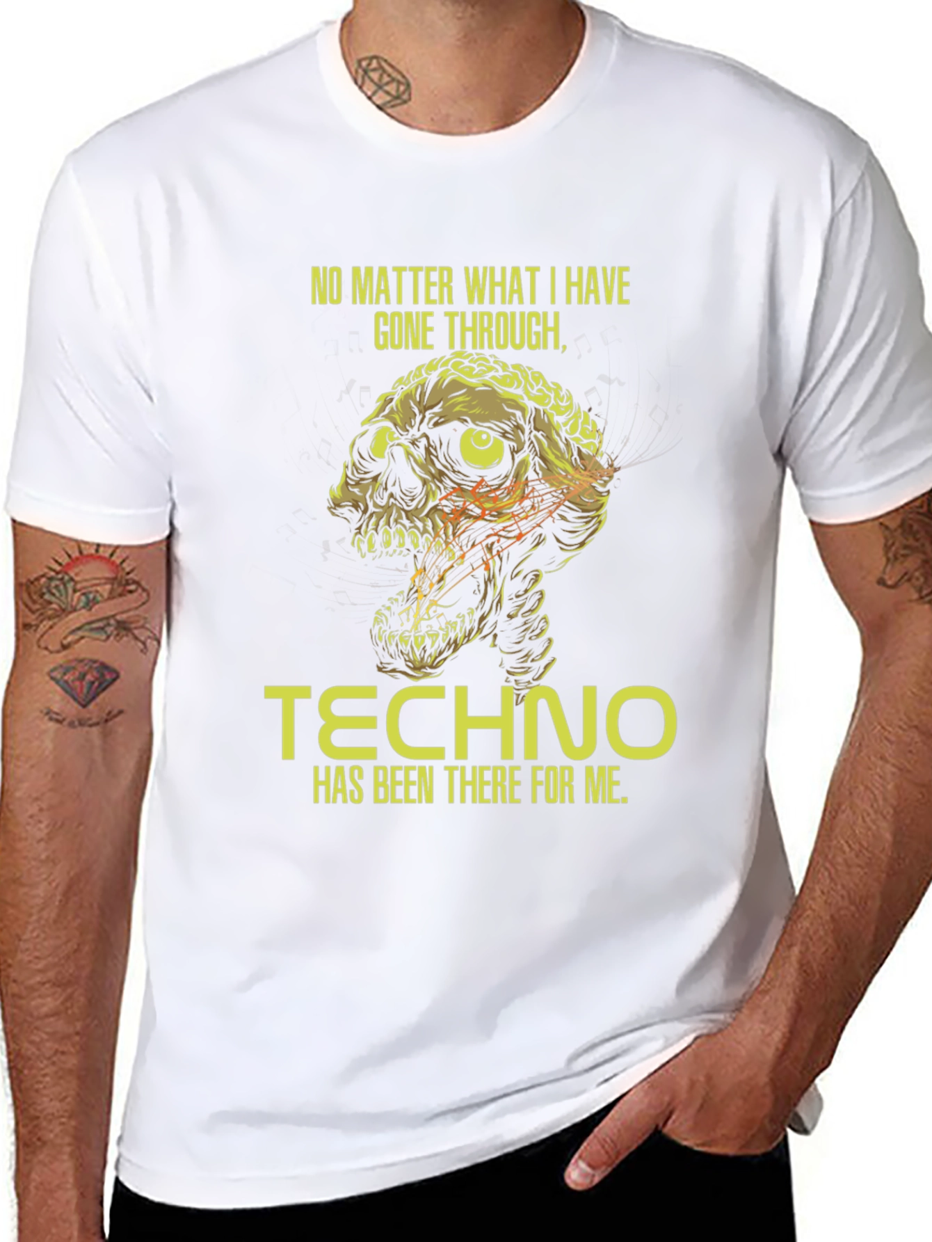Techno Skull Graphic T-Shirt