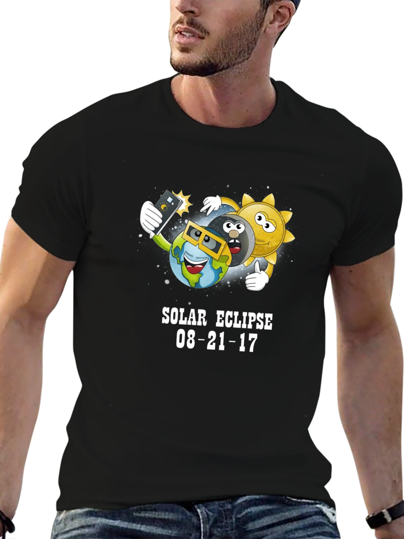 Solar Eclipse 08-21-17 Cartoon T-Shirt
