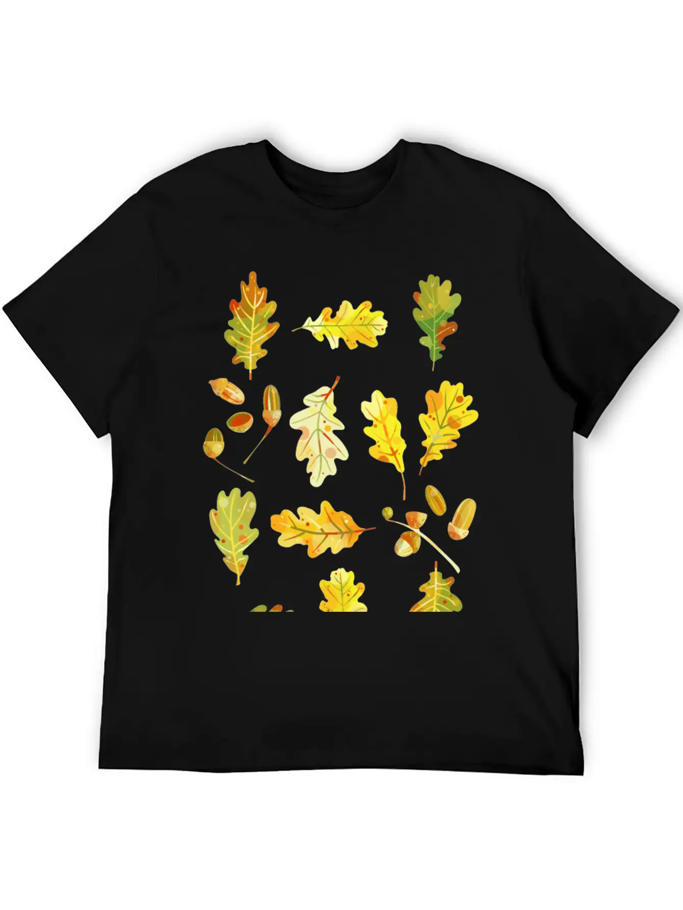 Oak Leaves And Acorns Stylish Everyday T-Shirt – Unisex Basic Cotton Tee