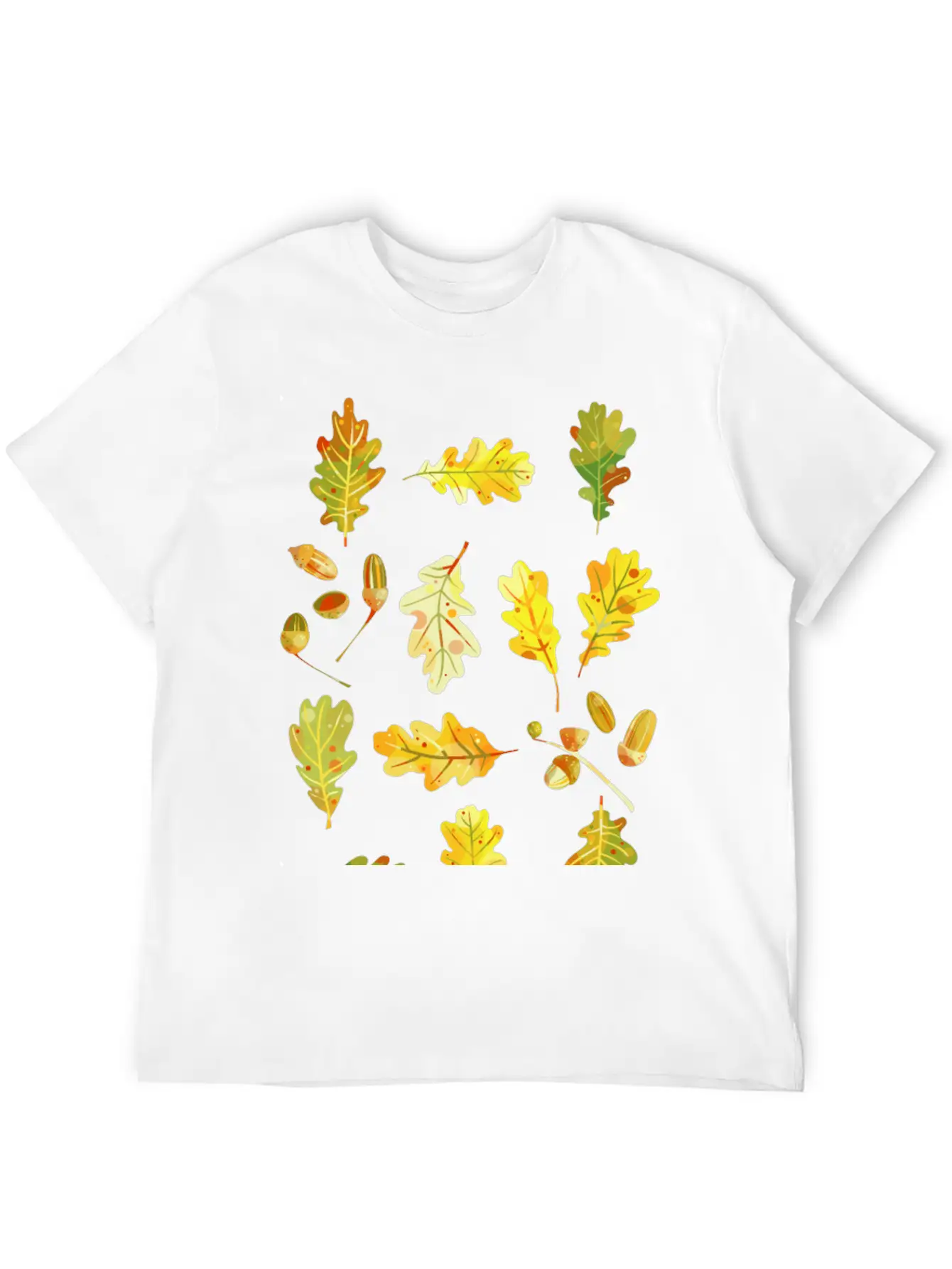 Oak Leaves And Acorns Stylish Everyday T-Shirt – Unisex Basic Cotton Tee