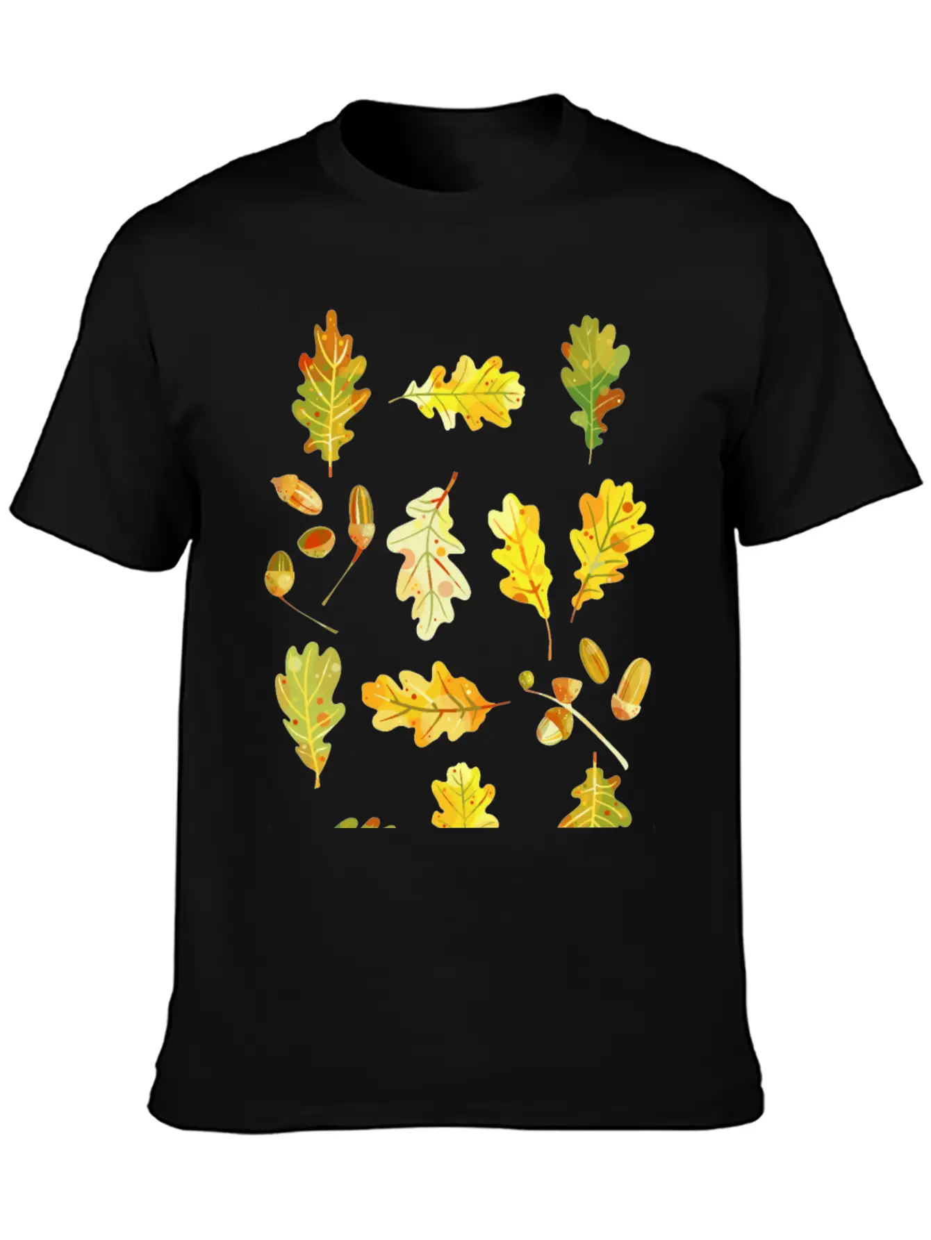 Oak Leaves And Acorns Stylish Everyday T-Shirt – Unisex Basic Cotton Tee