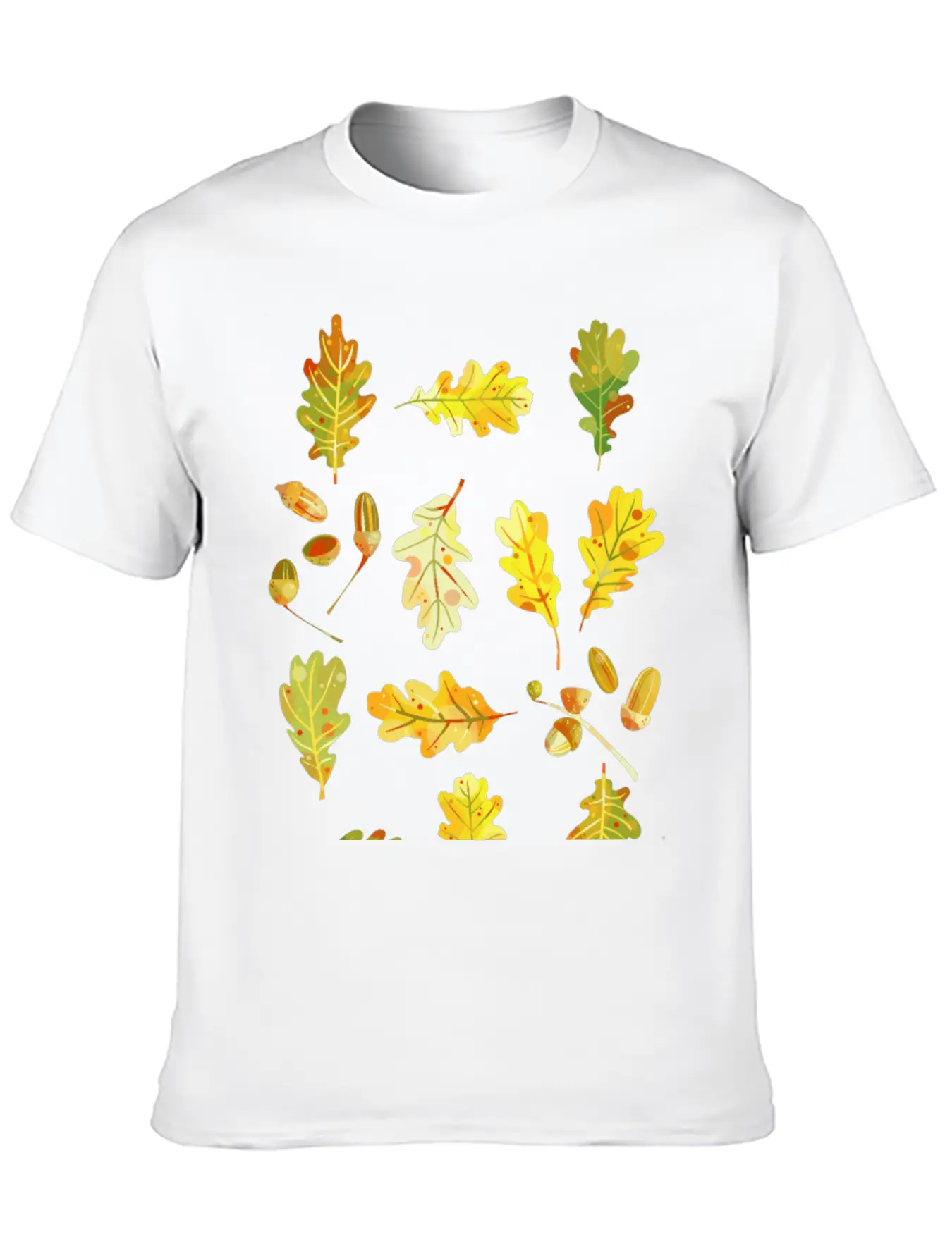 Oak Leaves And Acorns Stylish Everyday T-Shirt – Unisex Basic Cotton Tee