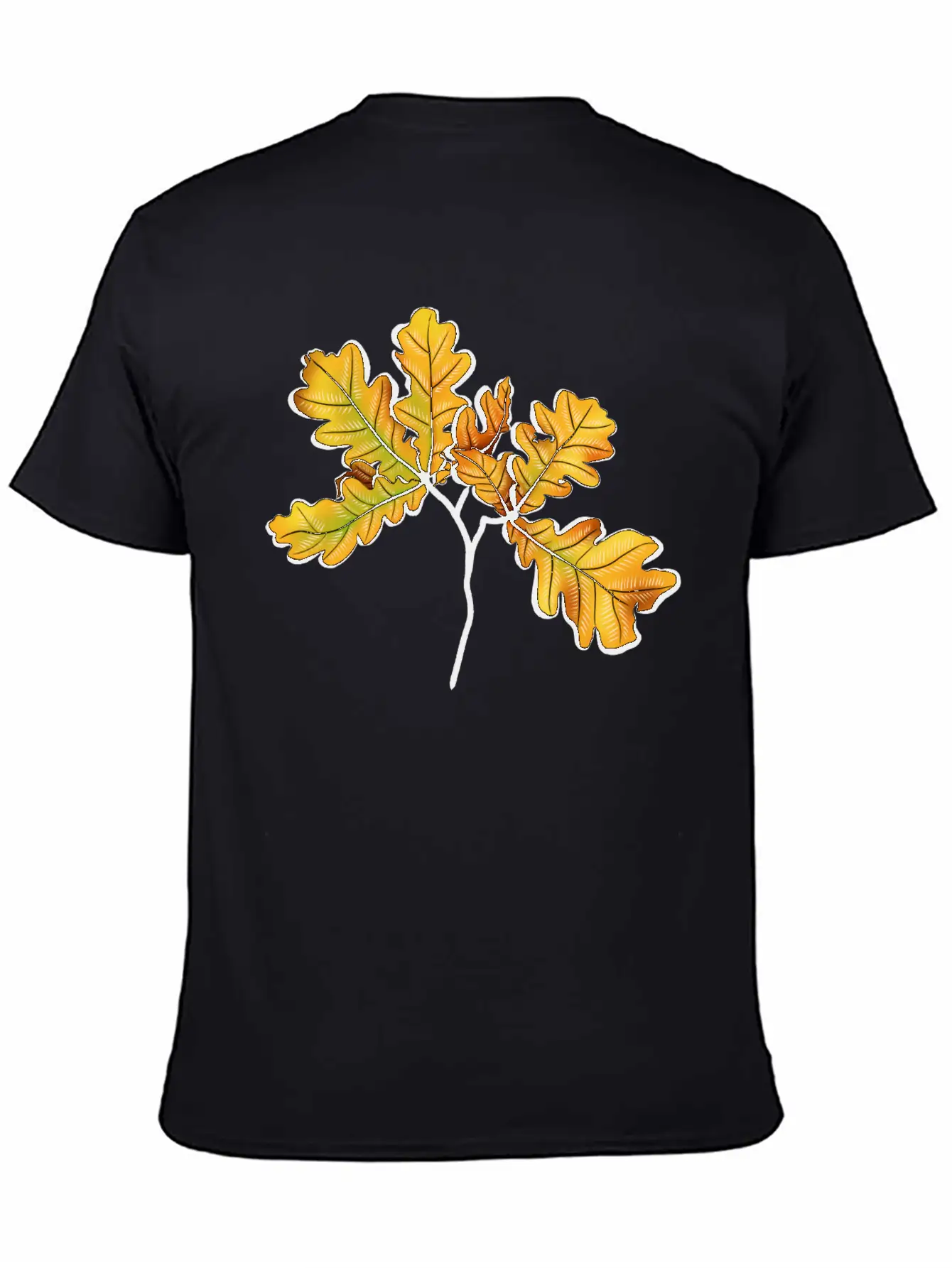 Oak Leaves Autumnal Botanical Art Timeless Short Sleeve Tee – Comfy And Minimalist Design