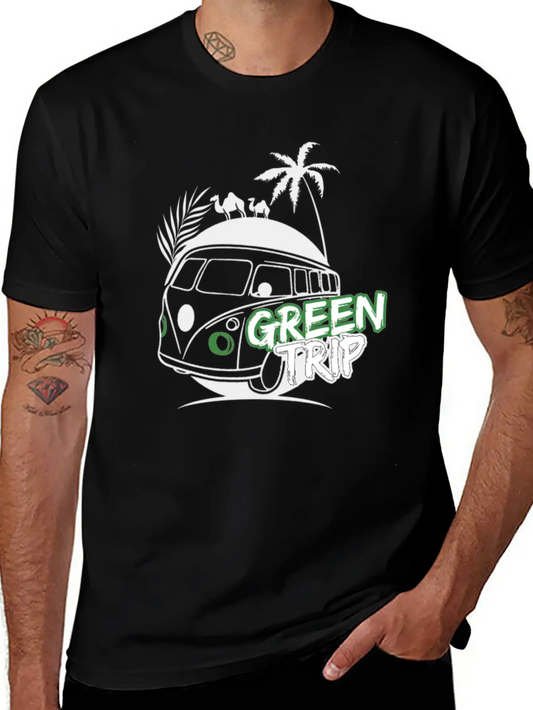 Oasis Desert Green Header Unisex Casual T-Shirt – Clean Design For Daily Comfort