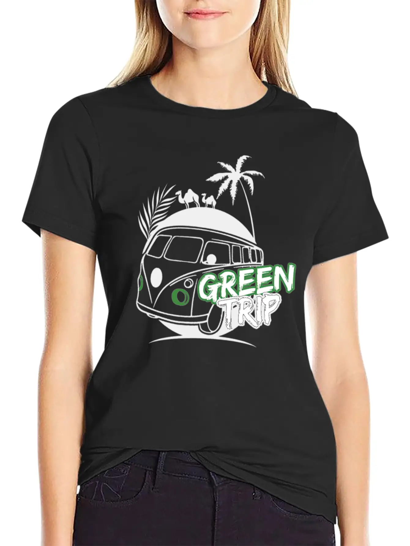 Oasis Desert Green Header Unisex Casual T-Shirt – Clean Design For Daily Comfort