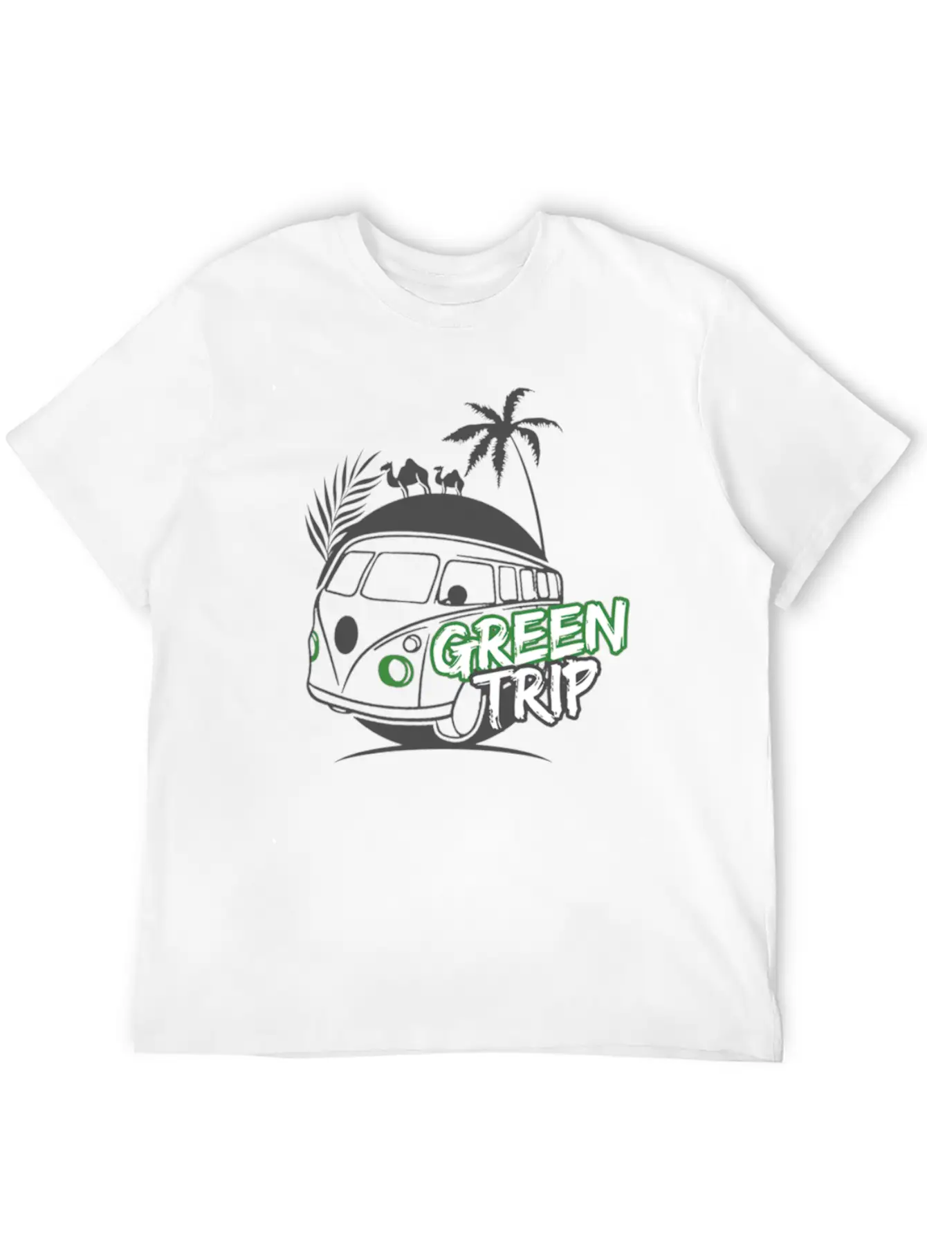 Oasis Desert Green Header Unisex Casual T-Shirt – Clean Design For Daily Comfort