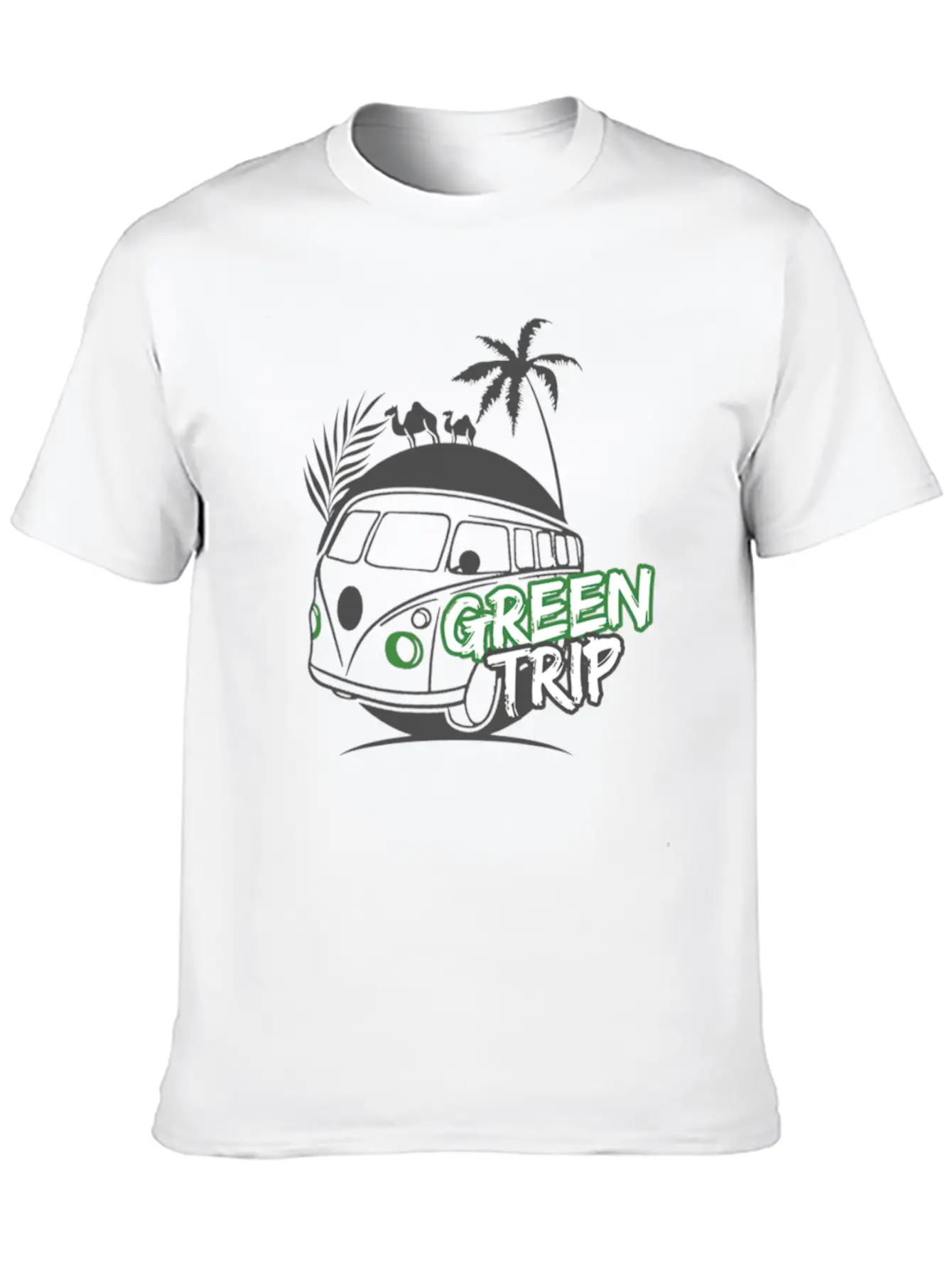 Oasis Desert Green Header Unisex Casual T-Shirt – Clean Design For Daily Comfort