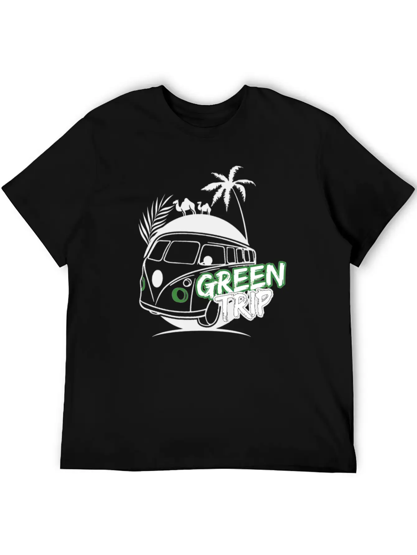 Oasis Desert Green Header Unisex Casual T-Shirt – Clean Design For Daily Comfort