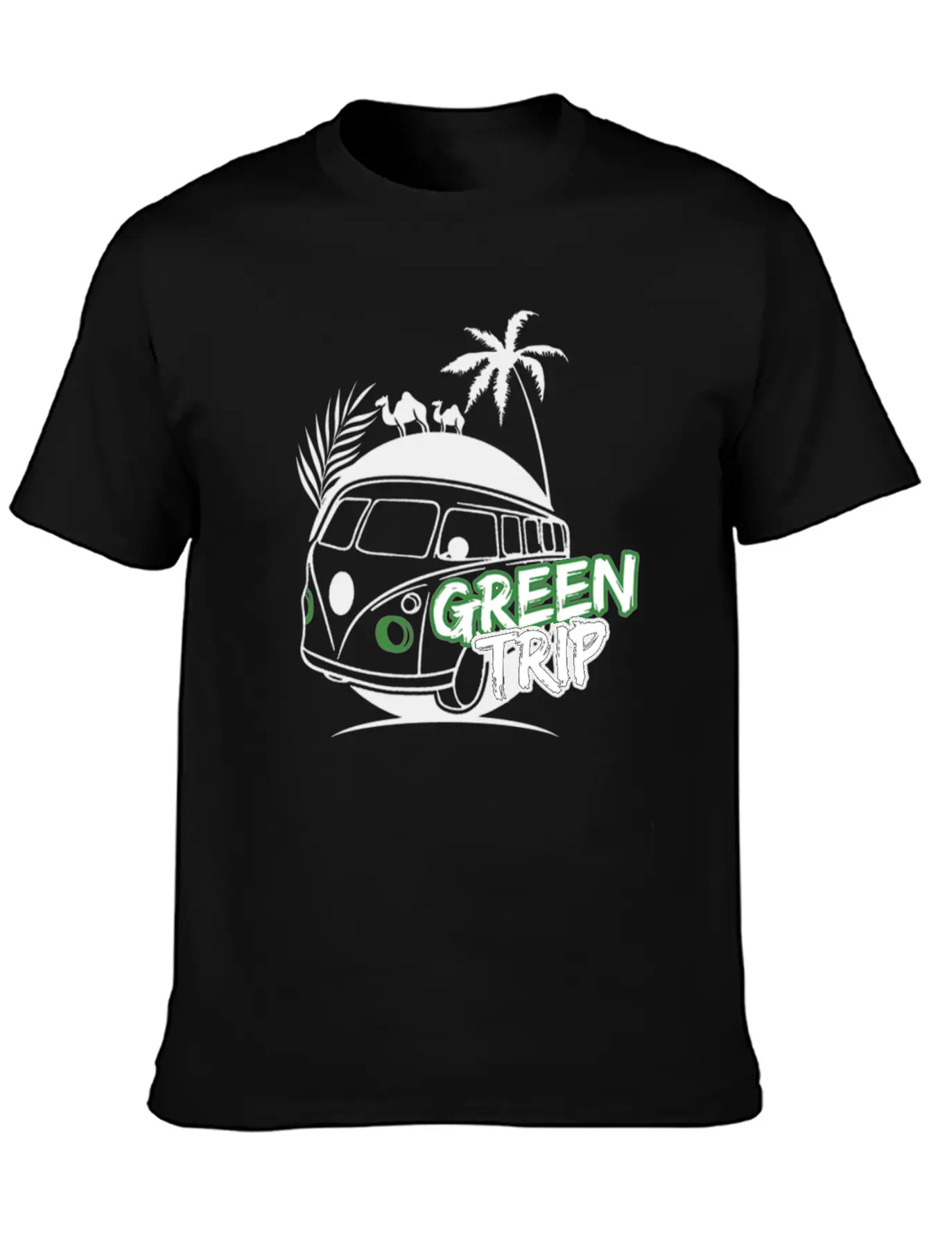 Oasis Desert Green Header Unisex Casual T-Shirt – Clean Design For Daily Comfort