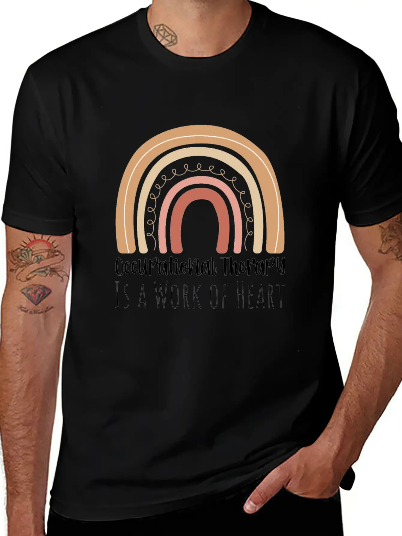Occupational Therapy Is A Work Of Heart Stylish Everyday T-Shirt – Unisex Basic Cotton Tee