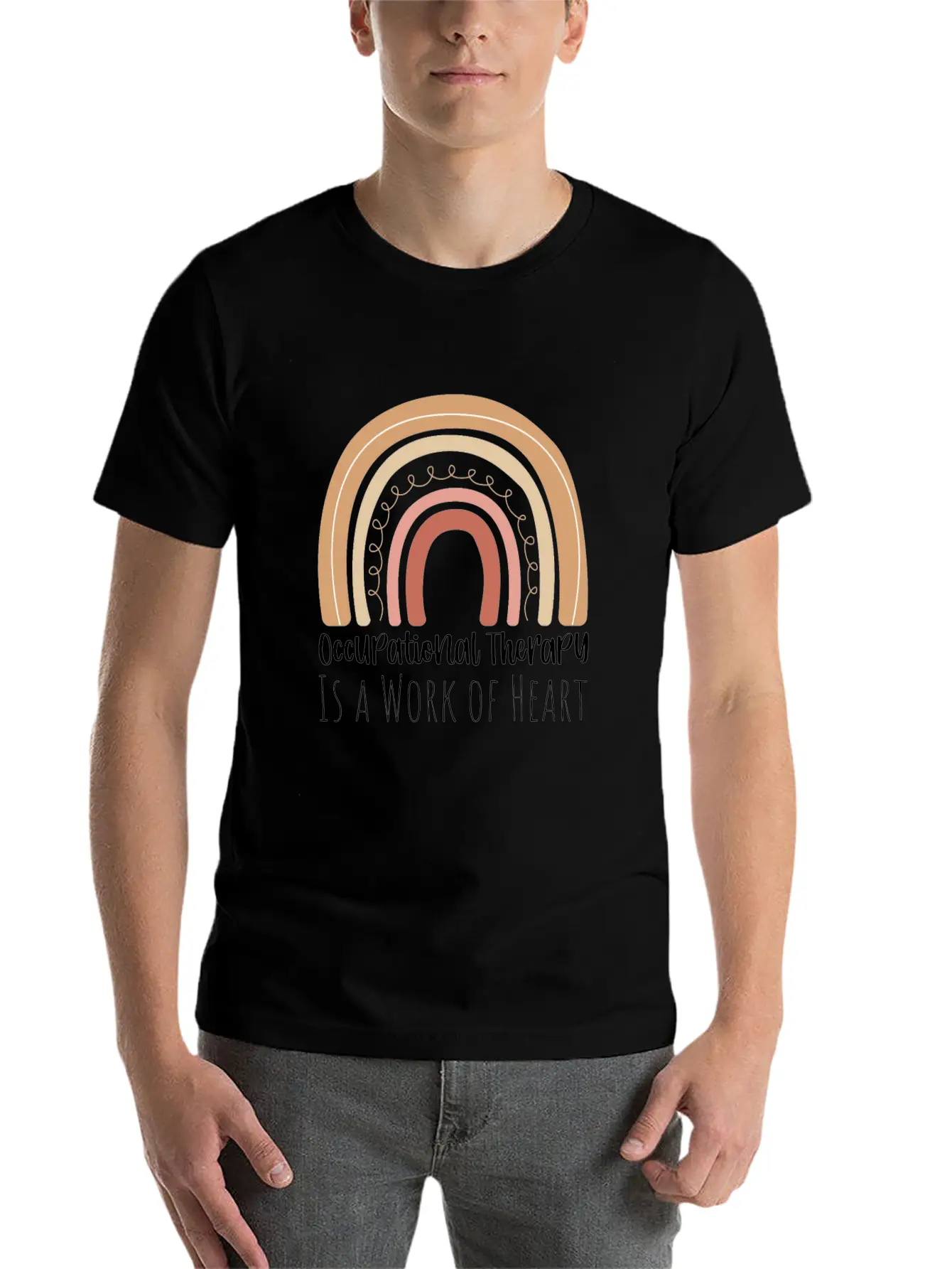 Occupational Therapy Is A Work Of Heart Stylish Everyday T-Shirt – Unisex Basic Cotton Tee