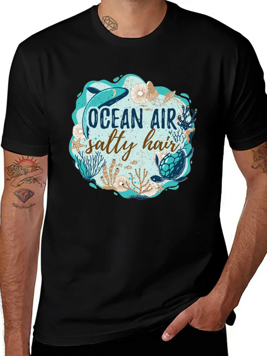 Ocean Air Salty Hair Unisex Short Sleeve Soft Cotton T-Shirt – Casual Everyday Wear